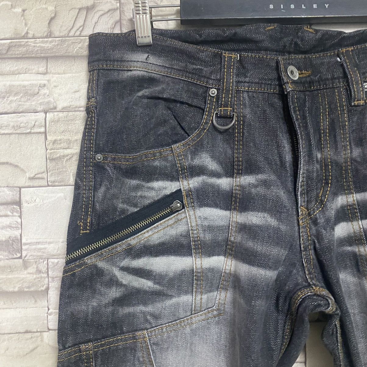 Japanese Brand HIDEAWAYS NICOLE Urban Denim Flare Hybrid Jeans Size US 34 / EU 50 - 7 Thumbnail