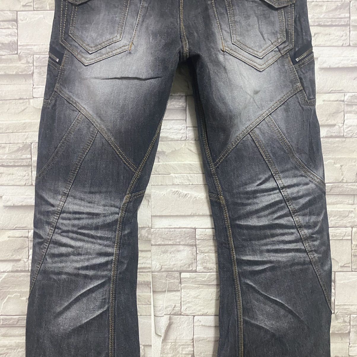 Japanese Brand HIDEAWAYS NICOLE Urban Denim Flare Hybrid Jeans Size US 34 / EU 50 - 14 Thumbnail