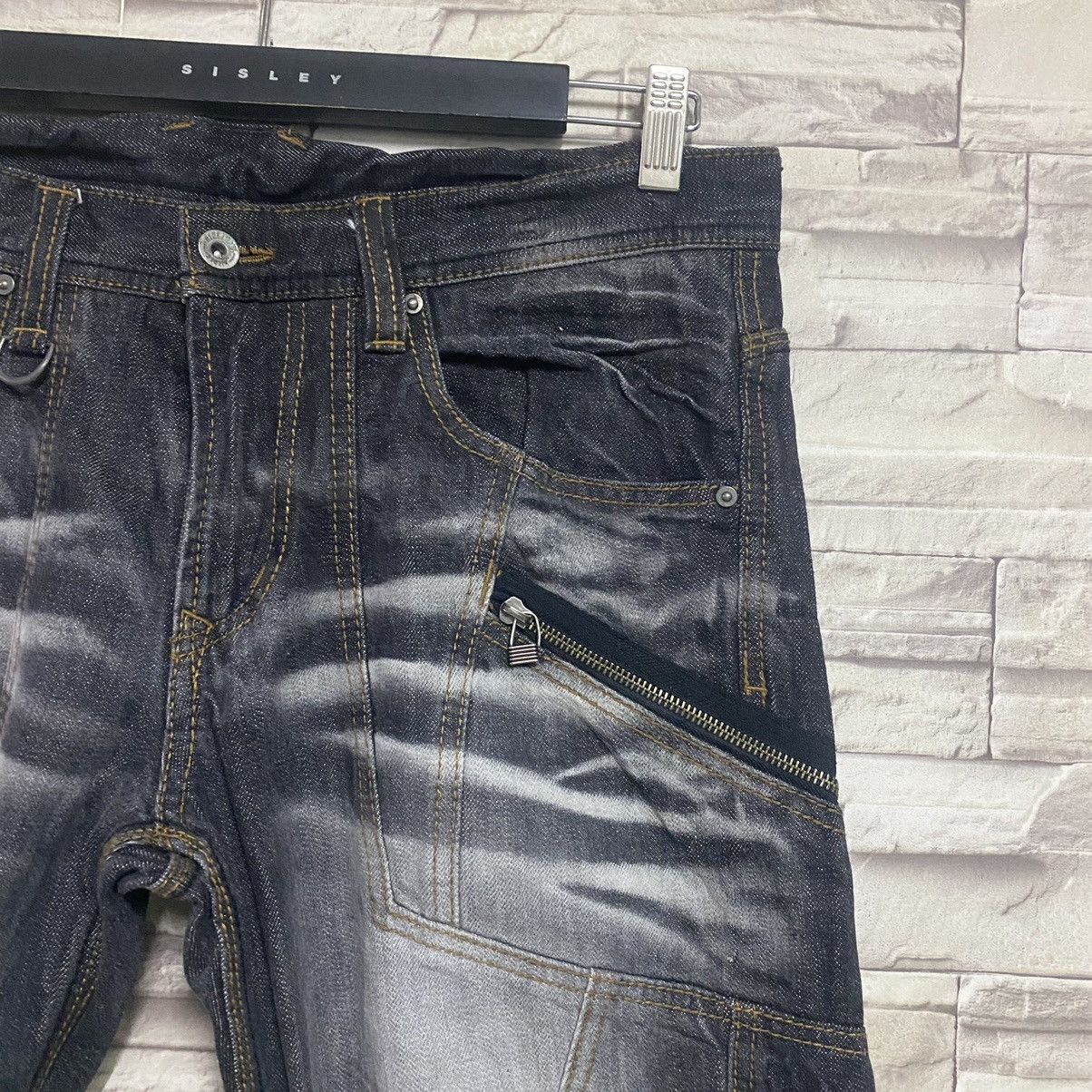Japanese Brand HIDEAWAYS NICOLE Urban Denim Flare Hybrid Jeans Size US 34 / EU 50 - 6 Thumbnail
