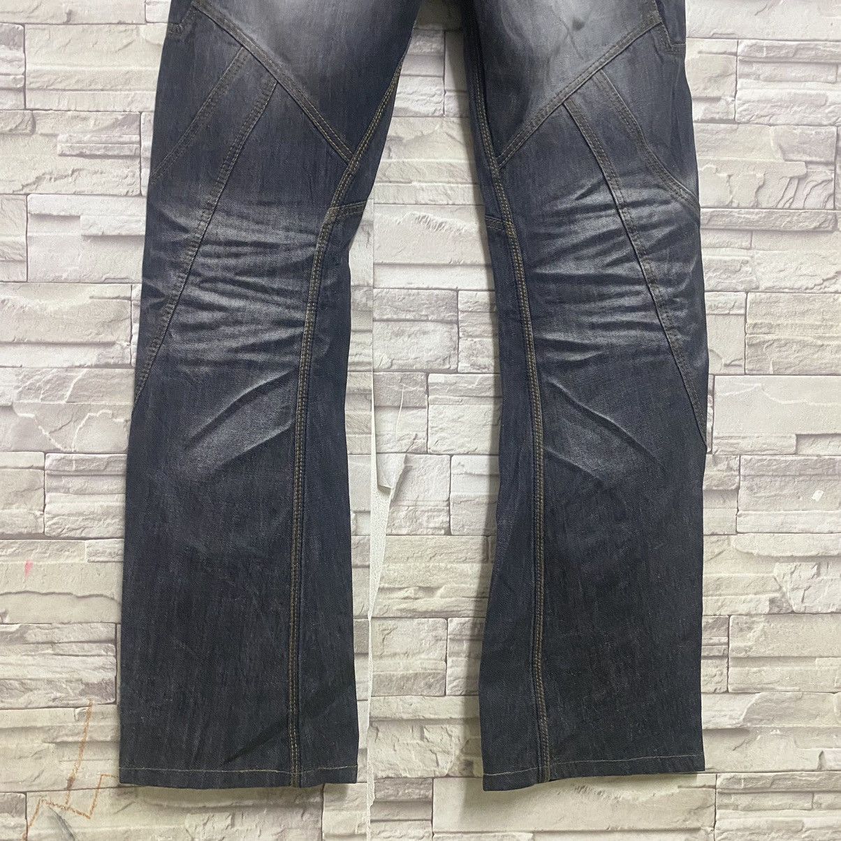 Japanese Brand HIDEAWAYS NICOLE Urban Denim Flare Hybrid Jeans Size US 34 / EU 50 - 15 Thumbnail