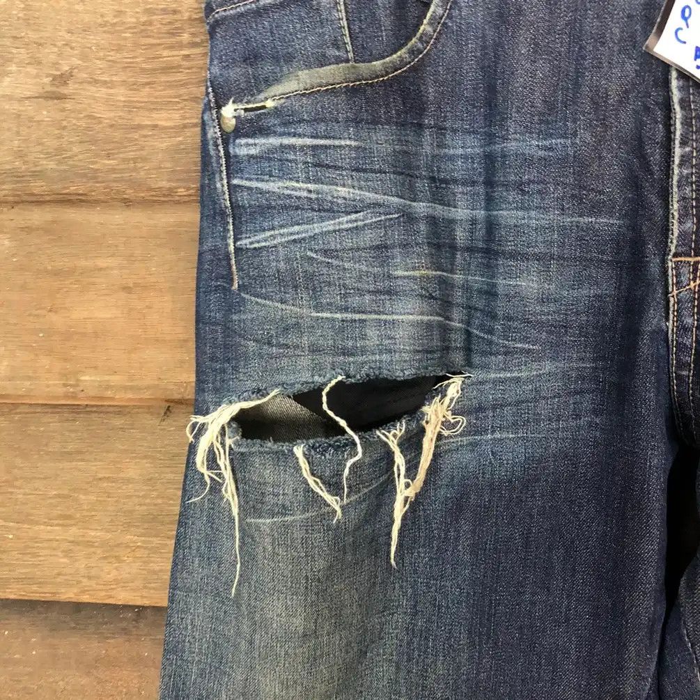 Marithe + Francois Girbaud DL Marithe Francios Girbaund ripped Distressed Denim #5099 Size US 33 - 11 Thumbnail