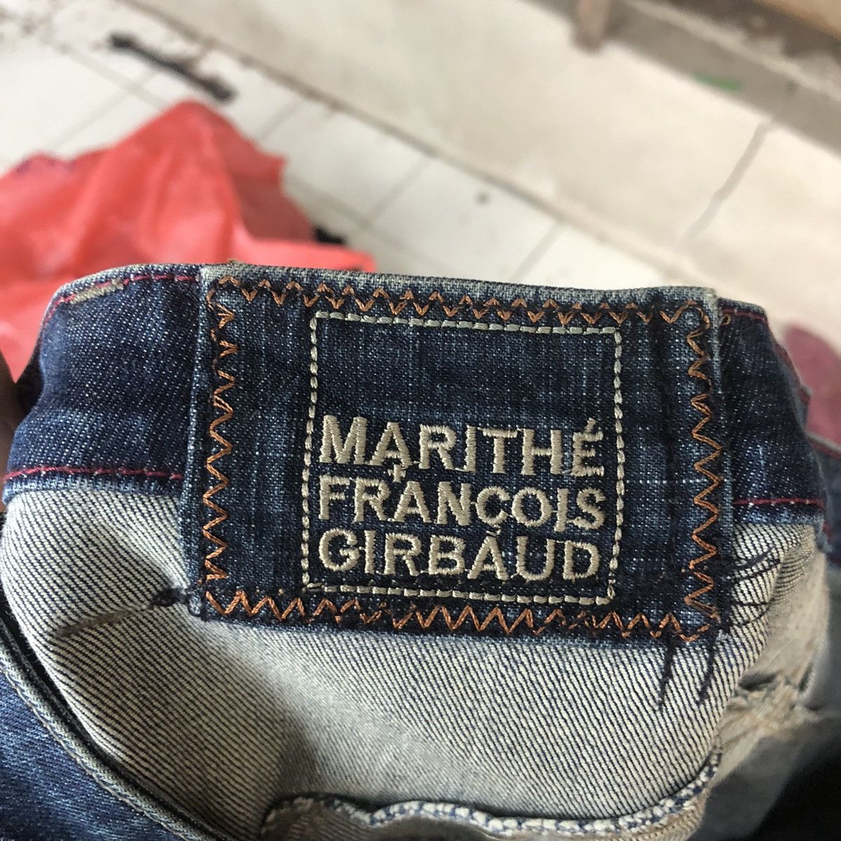 Marithe + Francois Girbaud DL Marithe Francios Girbaund ripped Distressed Denim #5099 Size US 33 - 7 Thumbnail