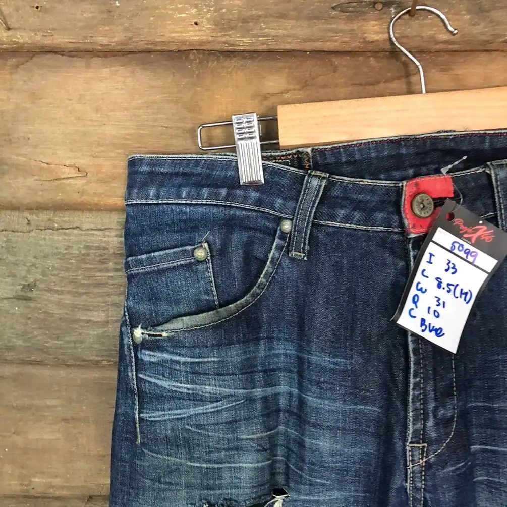 Marithe + Francois Girbaud DL Marithe Francios Girbaund ripped Distressed Denim #5099 Size US 33 - 15 Thumbnail