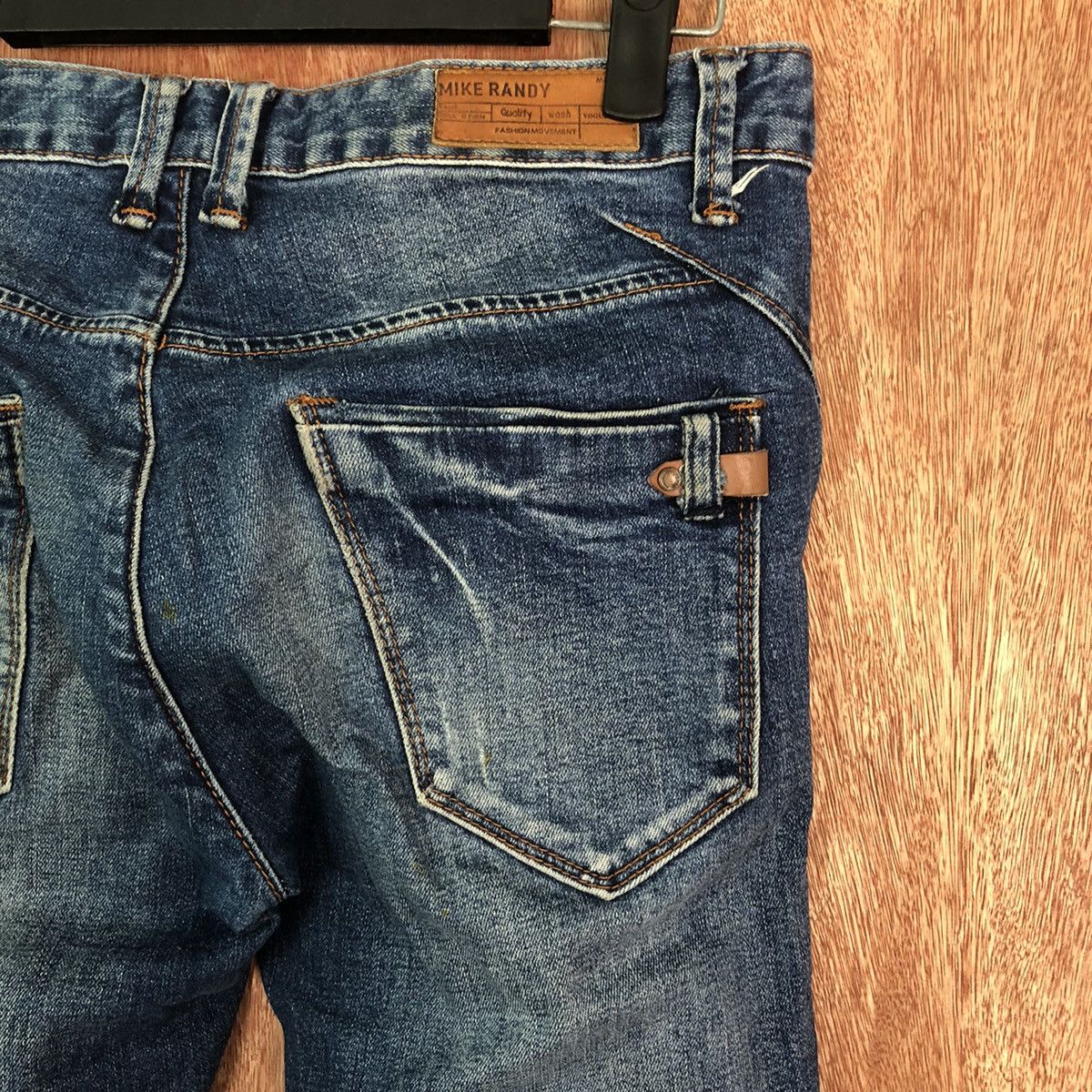 Japanese Brand Mike Randy Blue skinny Distressed Denim #6355 Size 29" - 12 Thumbnail