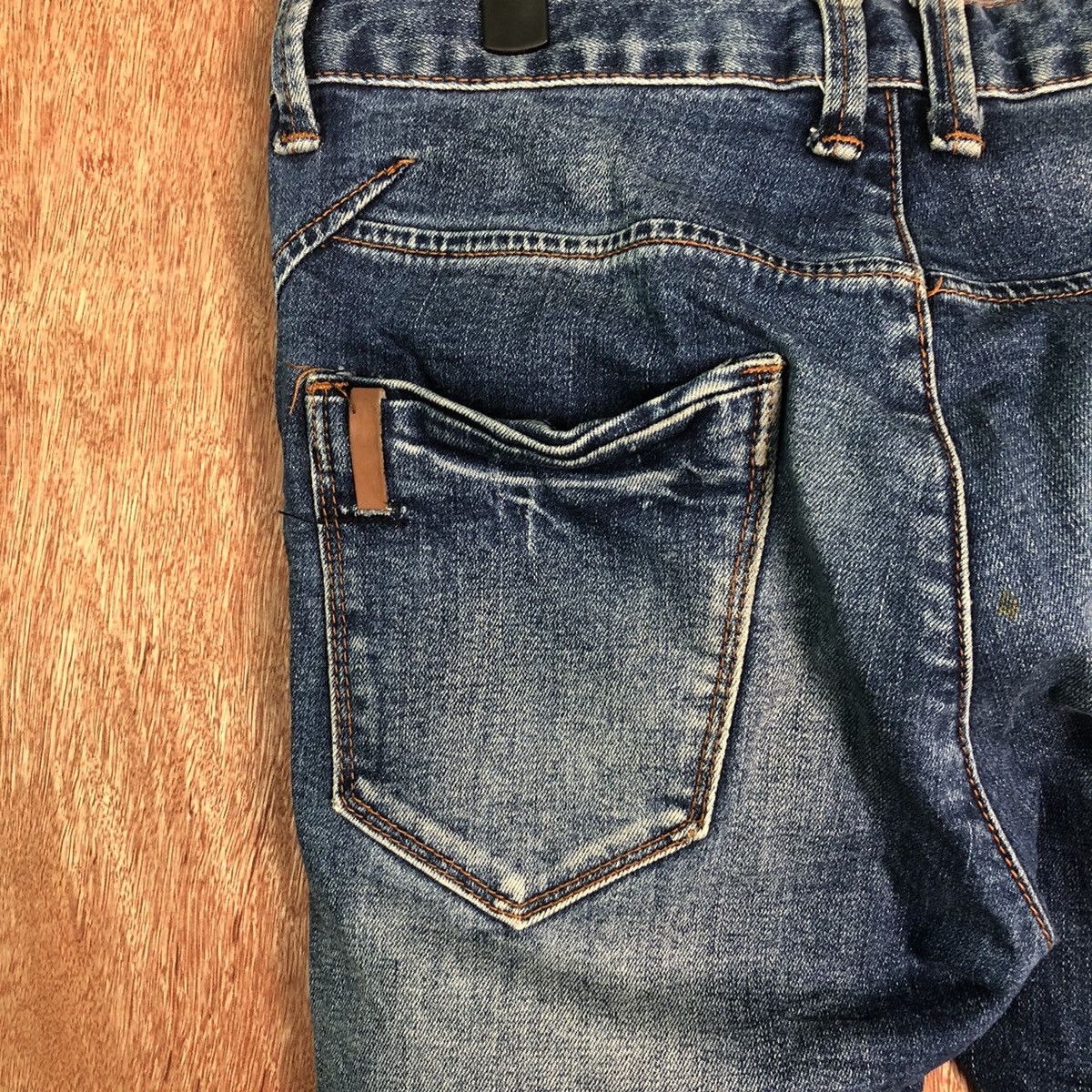 Japanese Brand Mike Randy Blue skinny Distressed Denim #6355 Size 29" - 11 Thumbnail