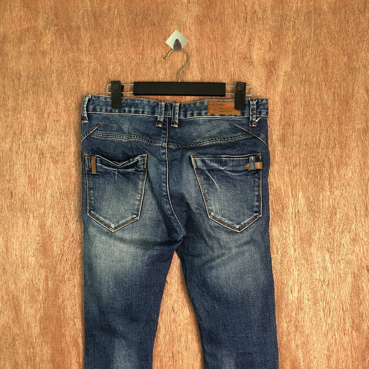 Japanese Brand Mike Randy Blue skinny Distressed Denim #6355 Size 29" - 9 Thumbnail