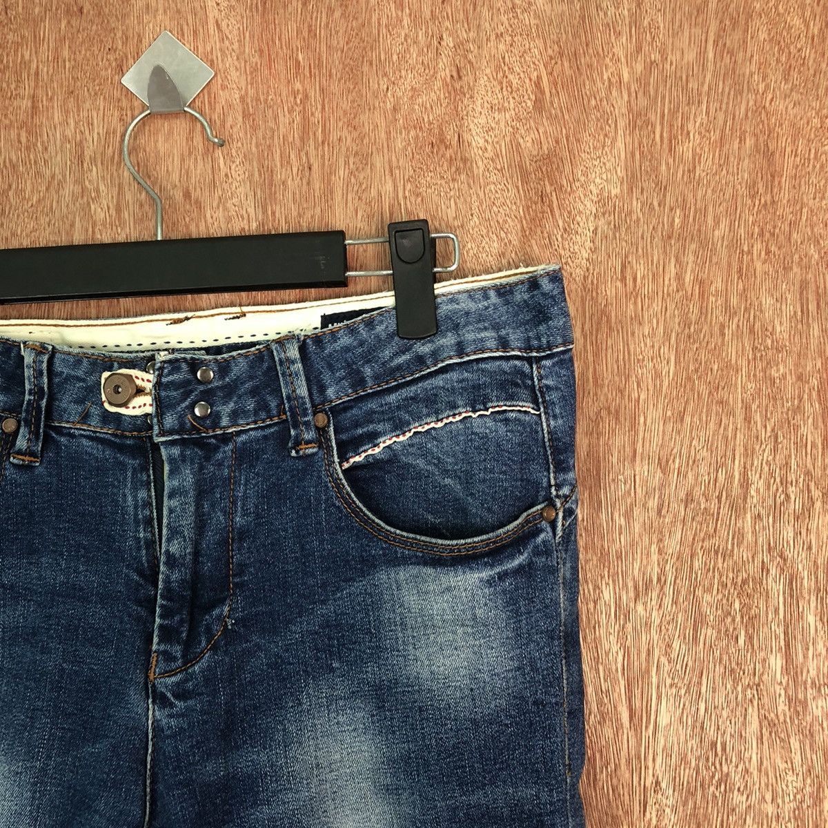 Japanese Brand Mike Randy Blue skinny Distressed Denim #6355 Size 29" - 5 Thumbnail