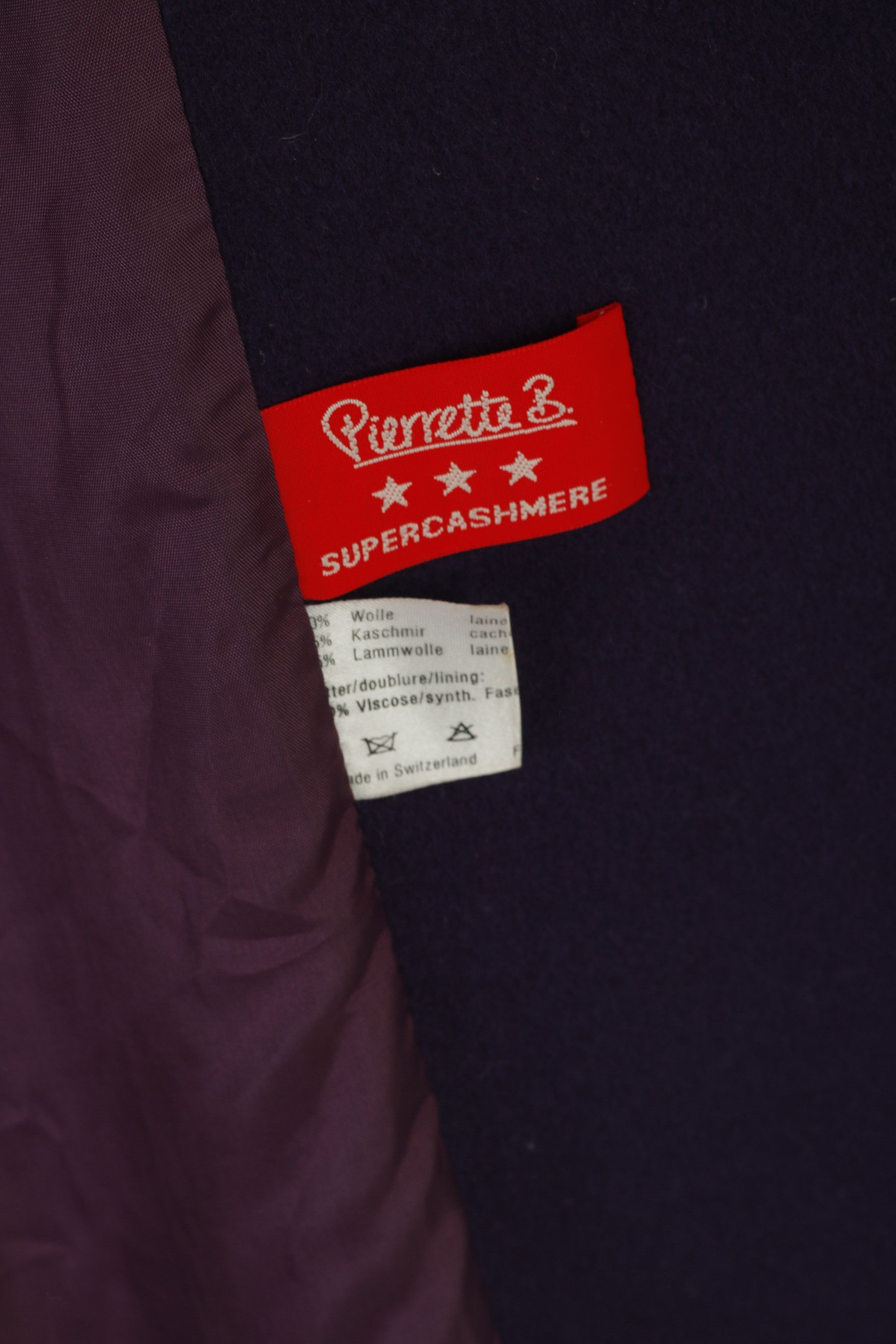 Vintage Pierrette B Women S 8 12 Coat Purple Wool Cashmere 3740 Size S / US 4 / IT 40 - 5 Thumbnail