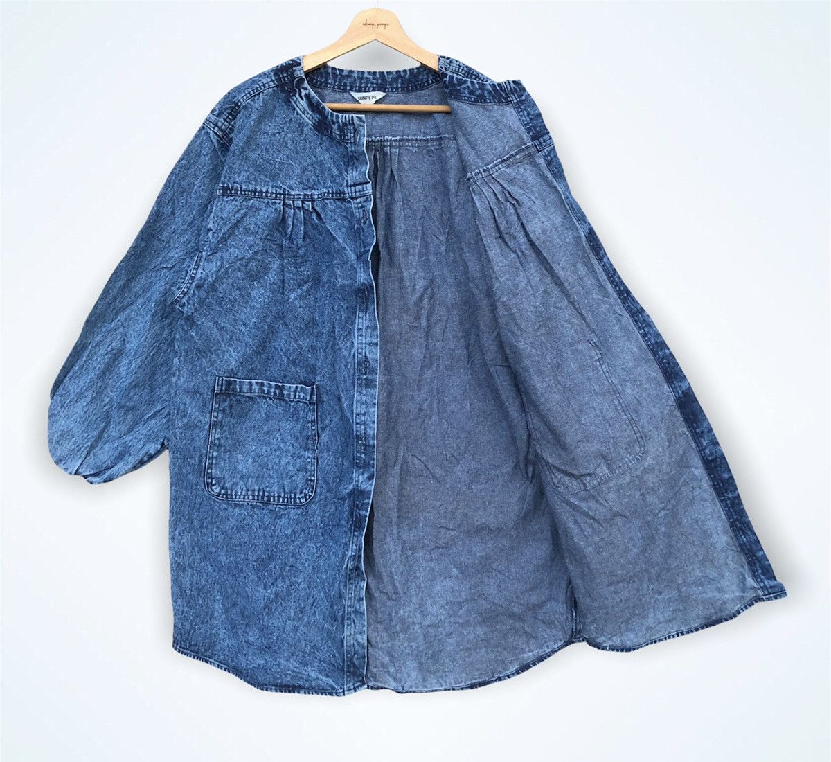 Japanese Brand × Vintage Vintage Japanese Brand Denim Long Jacket Size US M / EU 48-50 / 2 - 7 Thumbnail