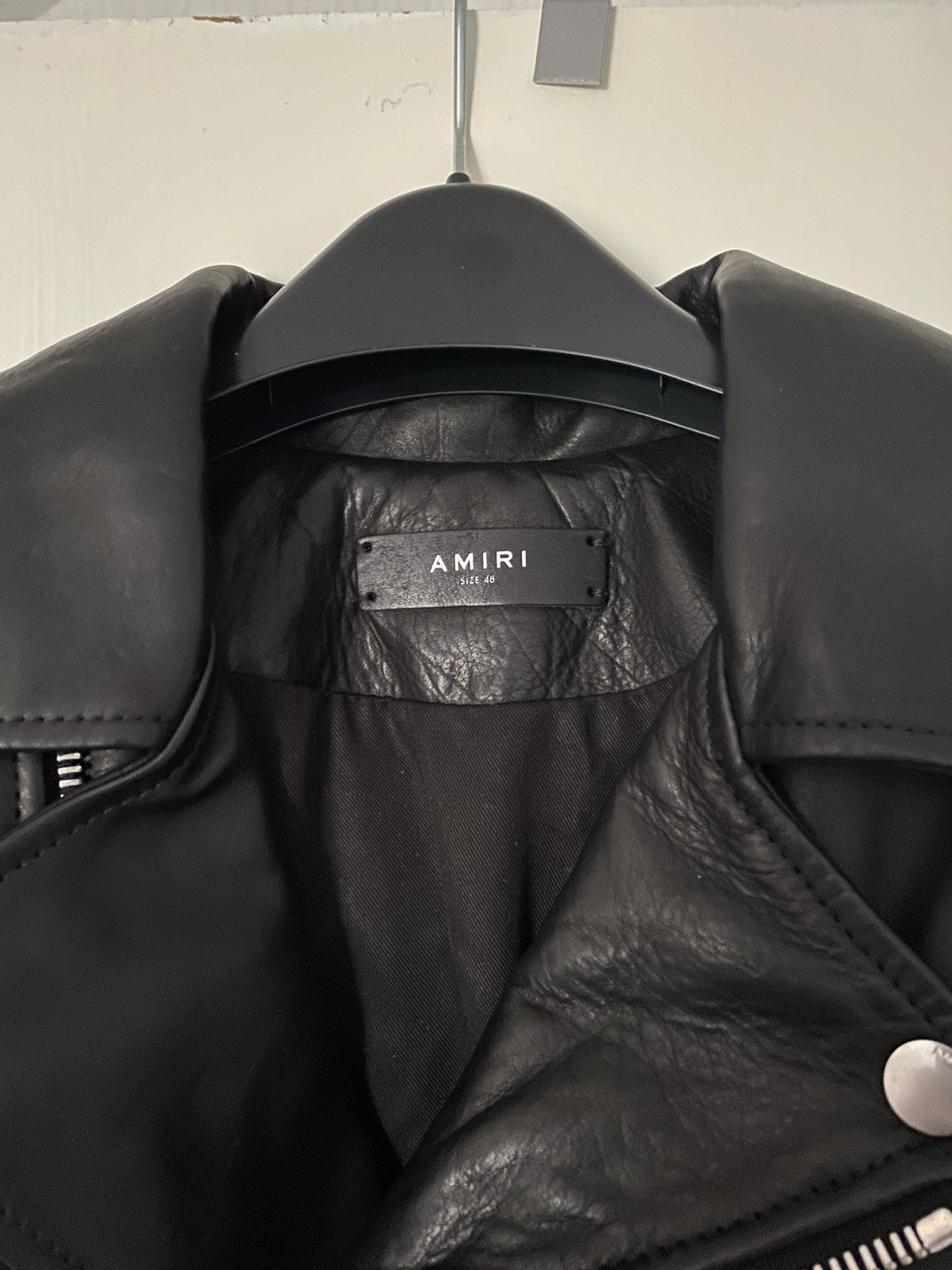 Amiri Mike Amiri Black Leather Biker Jacket | Size 48/Medium | Size US M / EU 48-50 / 2 - 2 Thumbnail