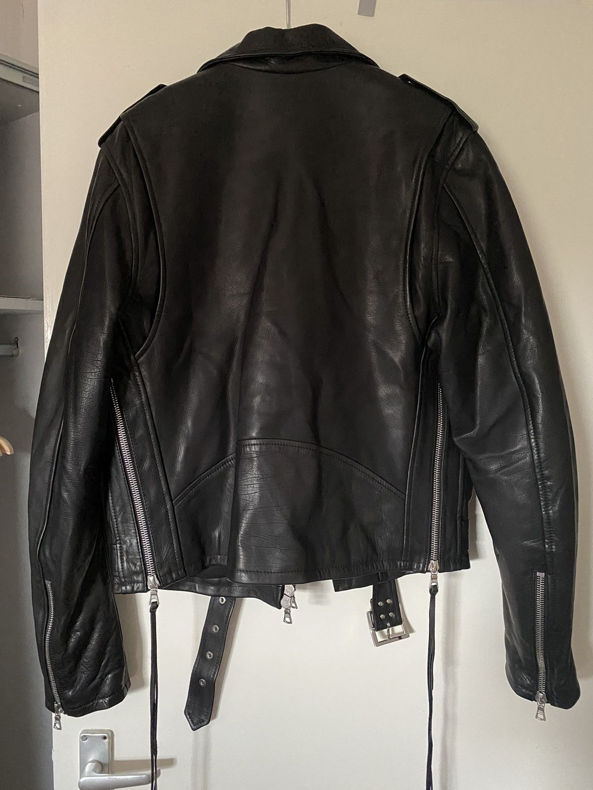 Amiri Mike Amiri Black Leather Biker Jacket | Size 48/Medium | Size US M / EU 48-50 / 2 - 7 Thumbnail