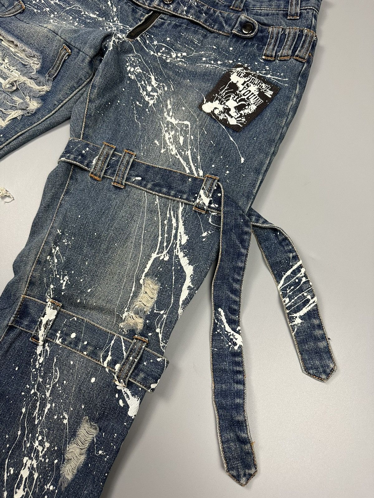 Japanese Brand 🔥RARE🔥DISTRESSED SEX POT REVENGE BONDAGE PAINTED DESIGN Size US 32 / EU 48 - 15 Thumbnail
