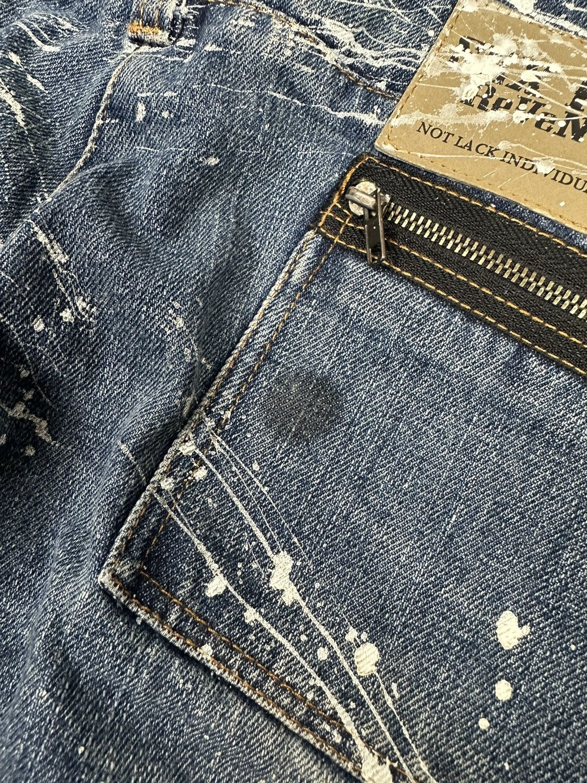 Japanese Brand 🔥RARE🔥DISTRESSED SEX POT REVENGE BONDAGE PAINTED DESIGN Size US 32 / EU 48 - 18 Thumbnail