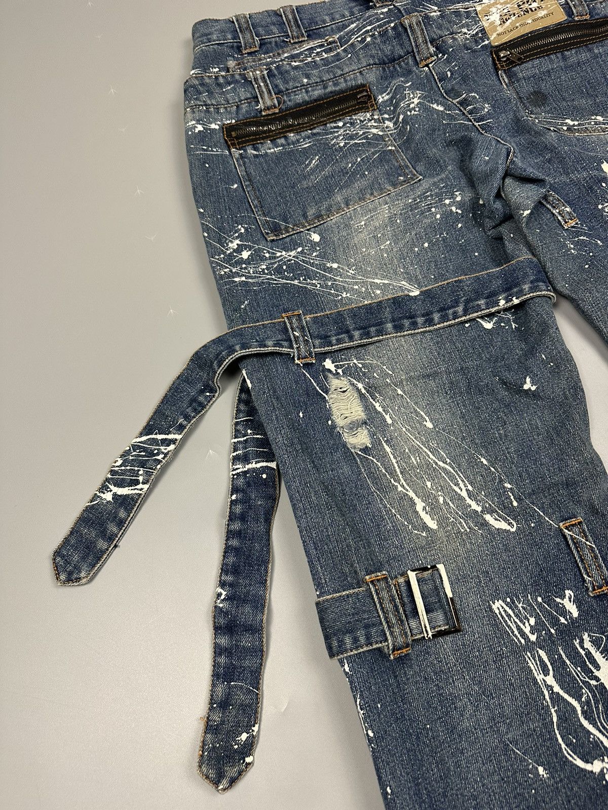 Japanese Brand 🔥RARE🔥DISTRESSED SEX POT REVENGE BONDAGE PAINTED DESIGN Size US 32 / EU 48 - 19 Thumbnail