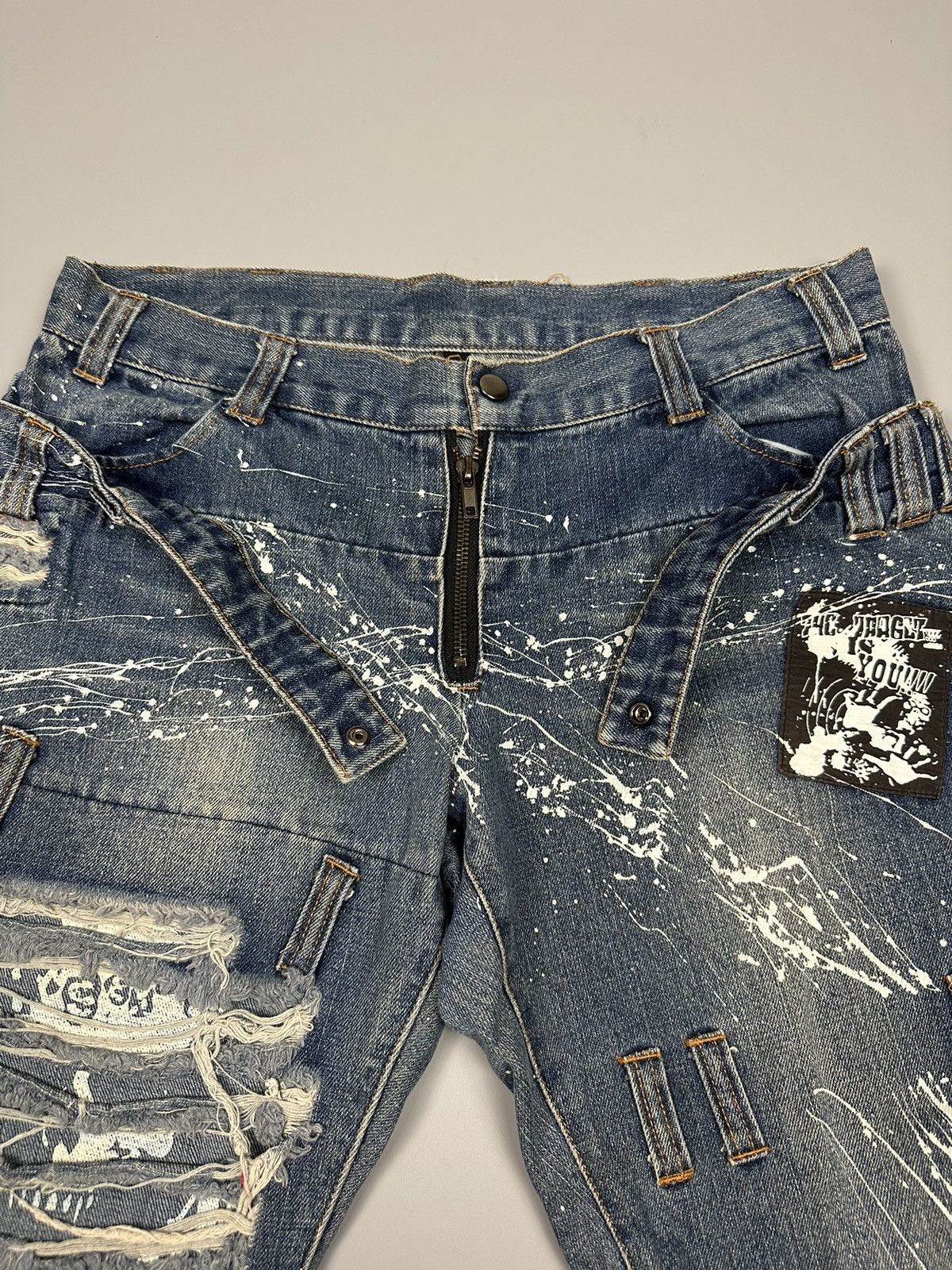 Japanese Brand 🔥RARE🔥DISTRESSED SEX POT REVENGE BONDAGE PAINTED DESIGN Size US 32 / EU 48 - 5 Thumbnail
