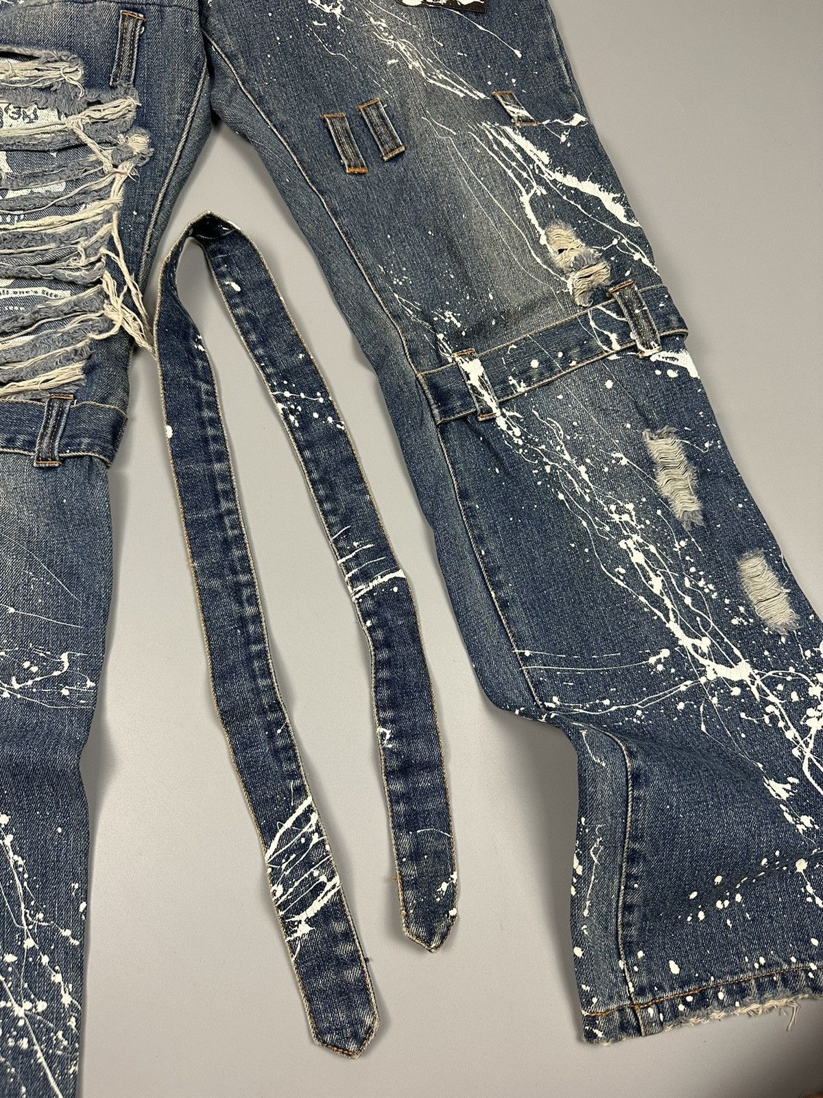 Japanese Brand 🔥RARE🔥DISTRESSED SEX POT REVENGE BONDAGE PAINTED DESIGN Size US 32 / EU 48 - 9 Thumbnail