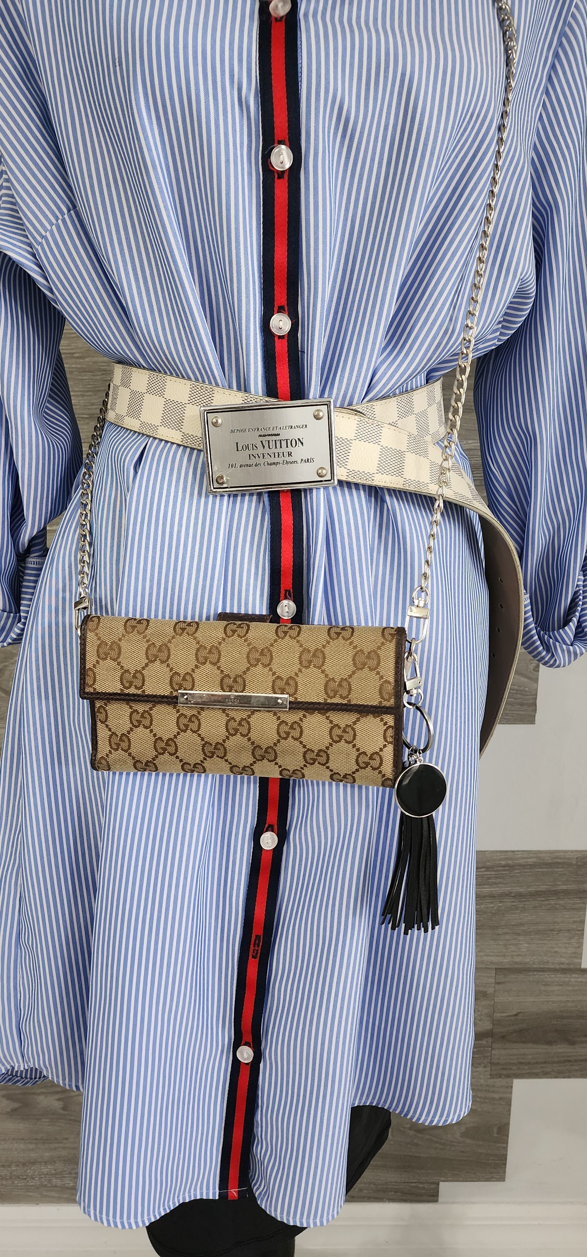 Gucci Guccissima Canvas Leather Beige Wallet on Chain Size ONE SIZE - 1 Thumbnail