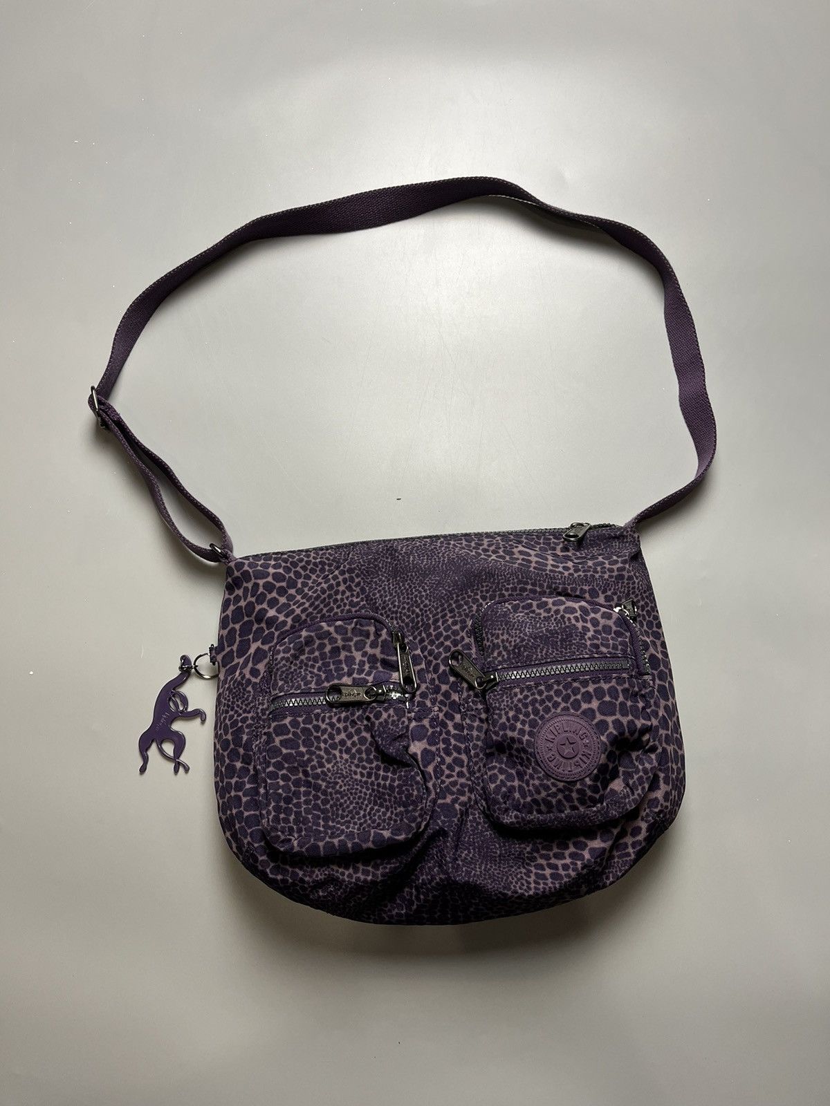Avant Garde Kipling Crossbody Shoulder Nylon Bag in Purple, Men's