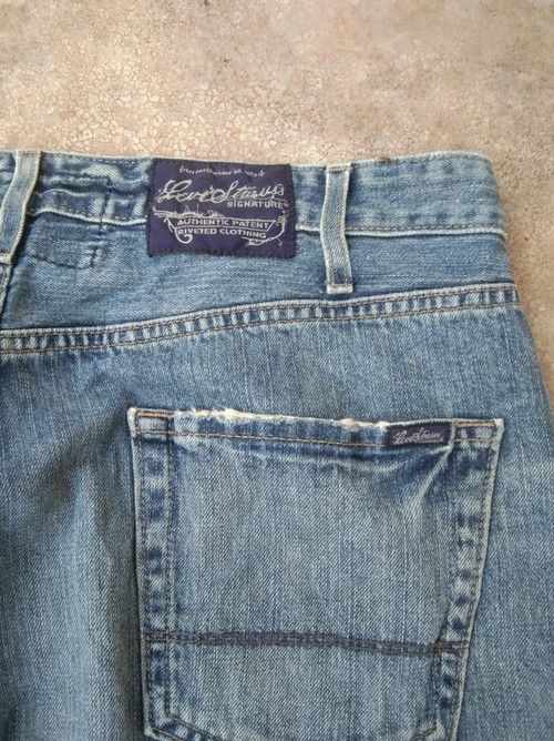 Levi's Vintage Levi's Signature Straight Blue Washed Jeans 38x32 Size US 38 / EU 54 - 5 Thumbnail