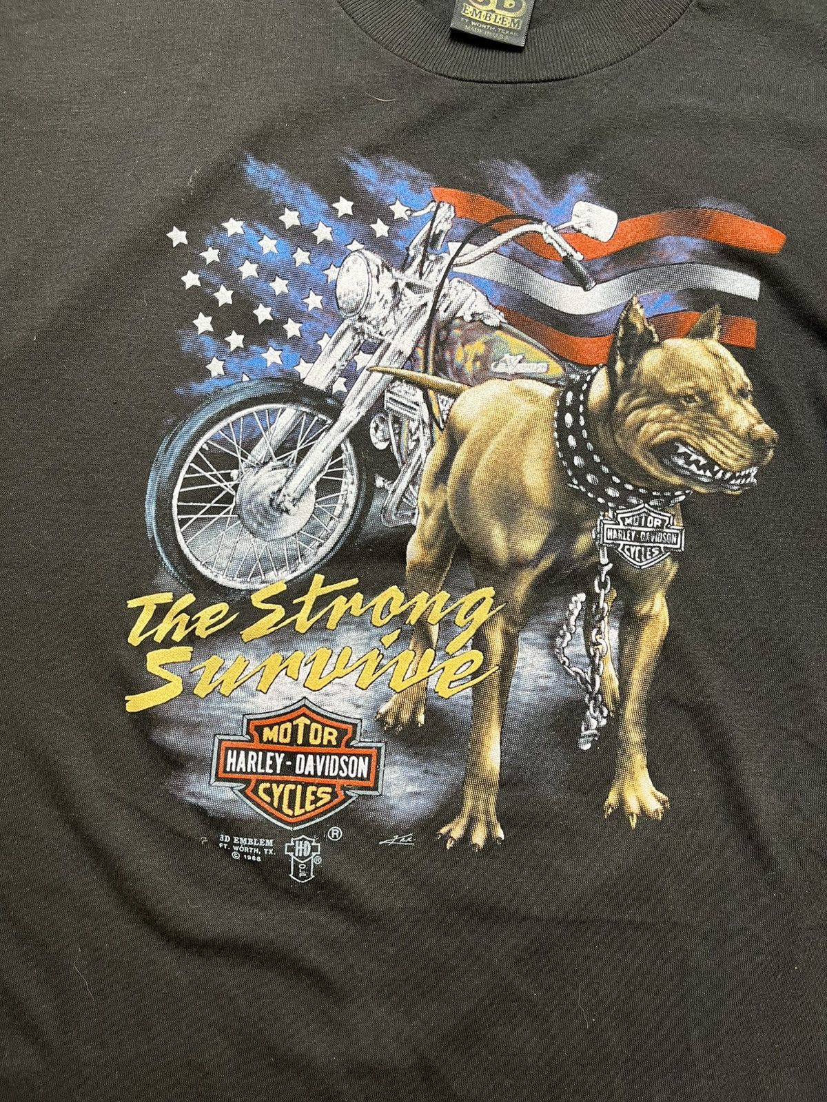 Harley Davidson Harley Davidson the strong 1988 vintage 3d emblem t-shirt Size US XL / EU 56 / 4 - 9 Thumbnail