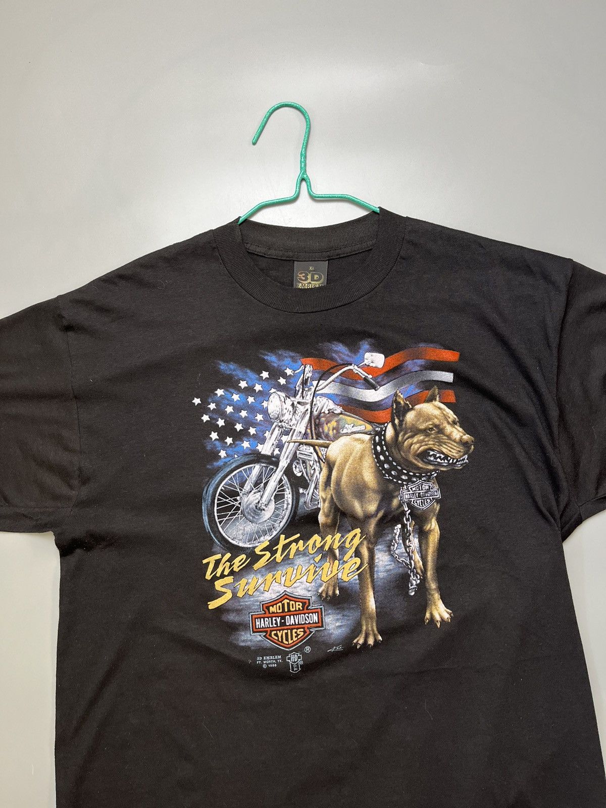 Harley Davidson Harley Davidson the strong 1988 vintage 3d emblem t-shirt Size US XL / EU 56 / 4 - 2 Thumbnail