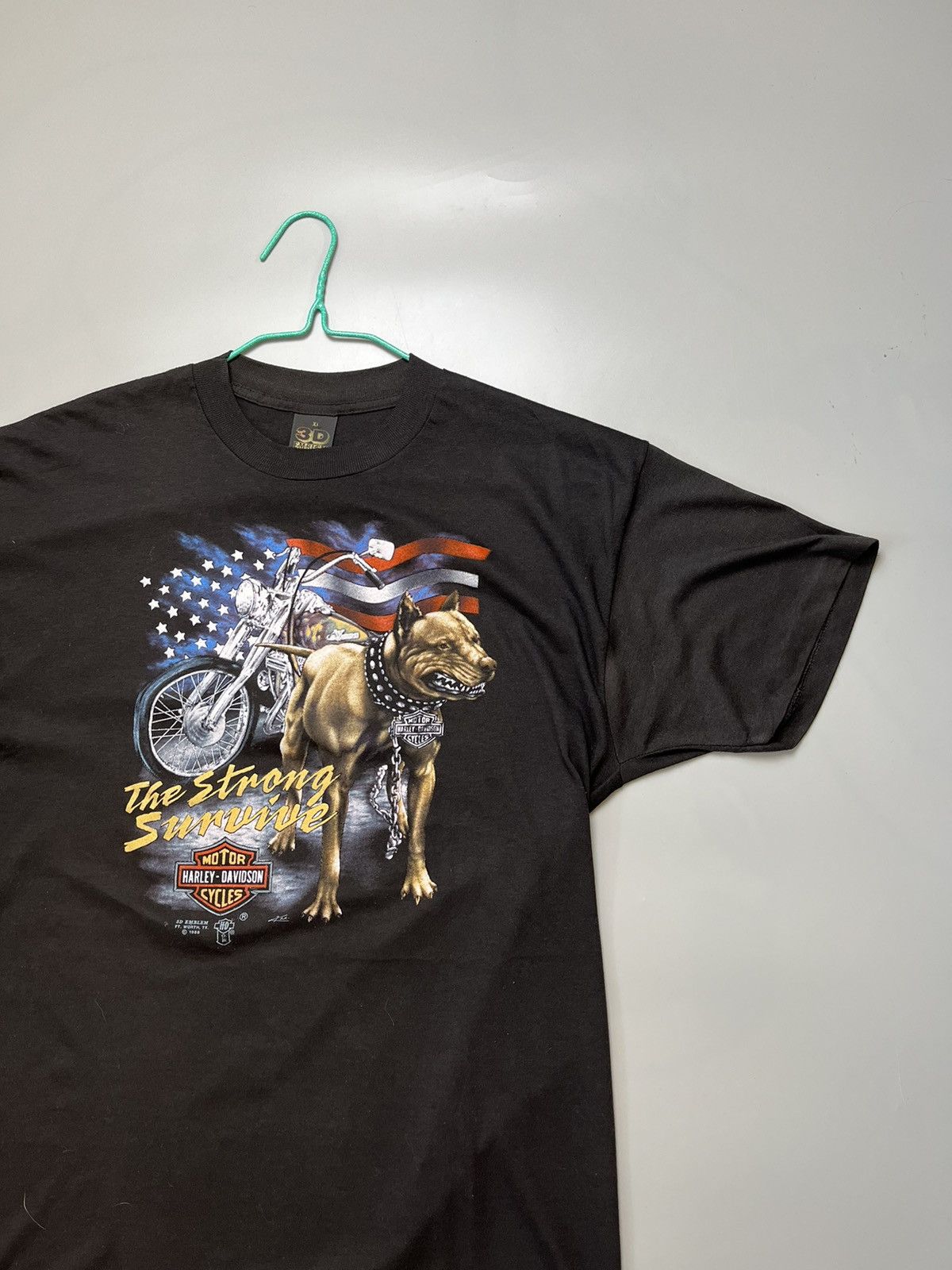 Harley Davidson Harley Davidson the strong 1988 vintage 3d emblem t-shirt Size US XL / EU 56 / 4 - 3 Thumbnail