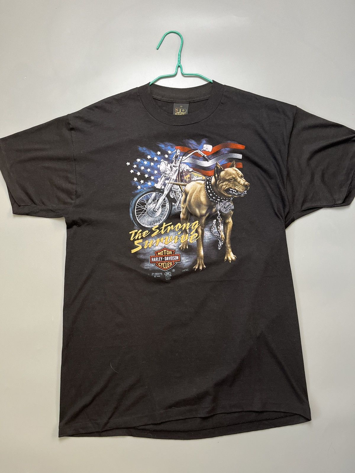 Harley Davidson Harley Davidson the strong 1988 vintage 3d emblem t-shirt Size US XL / EU 56 / 4 - 4 Thumbnail