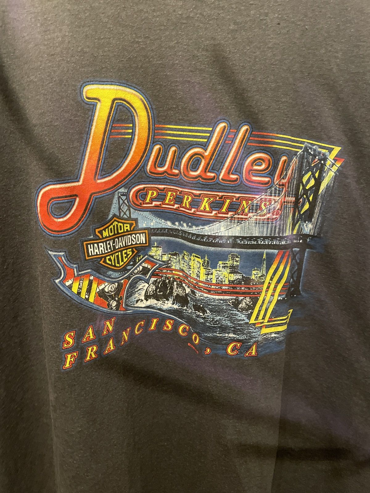 Harley Davidson 1998 Shirt Pudley Perkins San Francisco