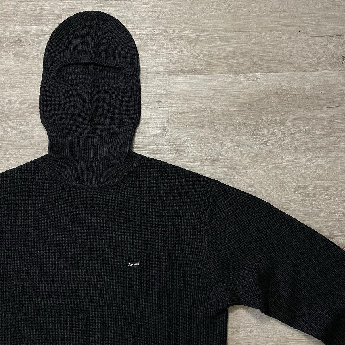 Supreme Small Box Balaclava/Turtleneck 2024 Sweater Black szS