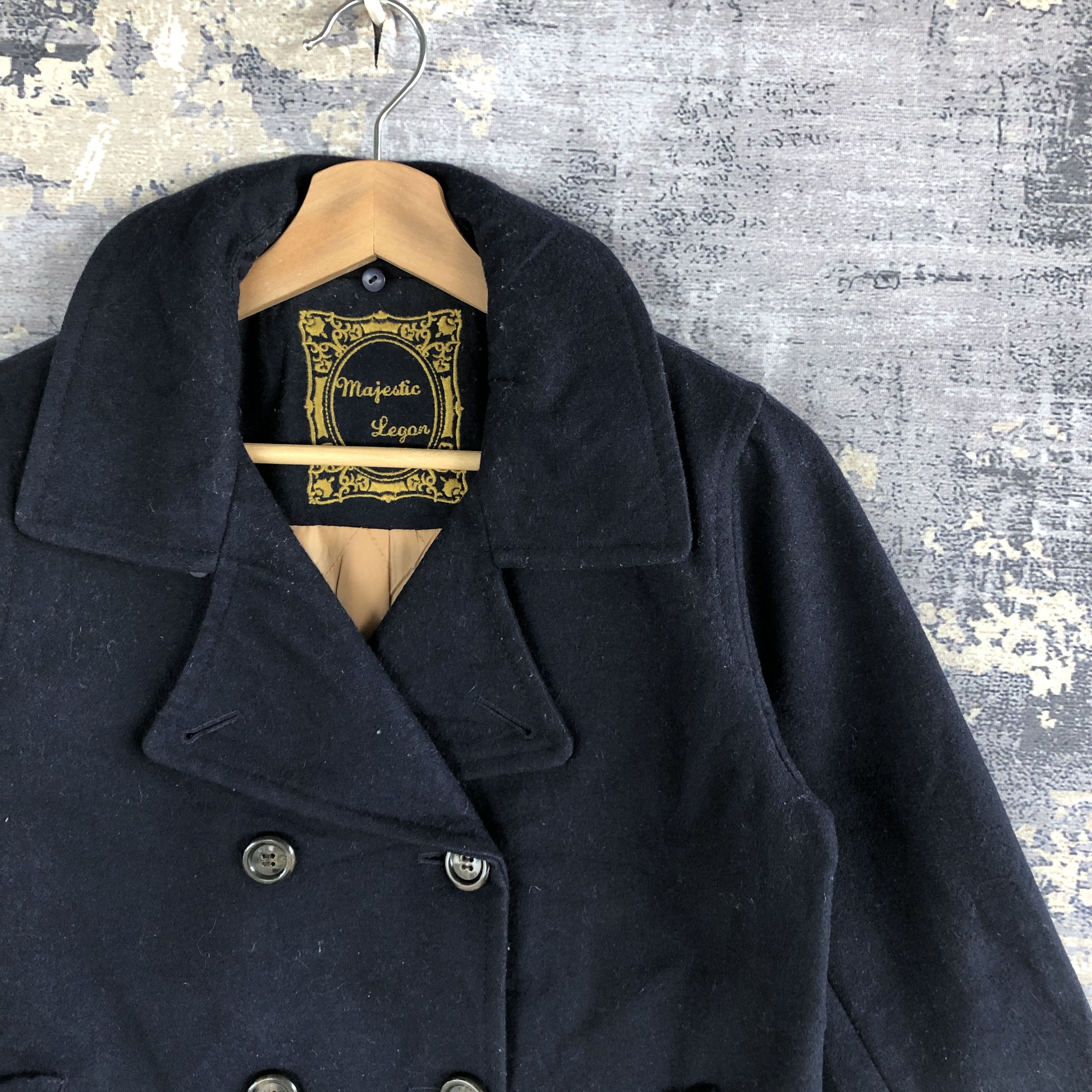 Japanese Brand × Vintage Vintage Majestic Legon Peacoat Double Breasted Wool Jacket Size US S / EU 44-46 / 1 - 5 Thumbnail