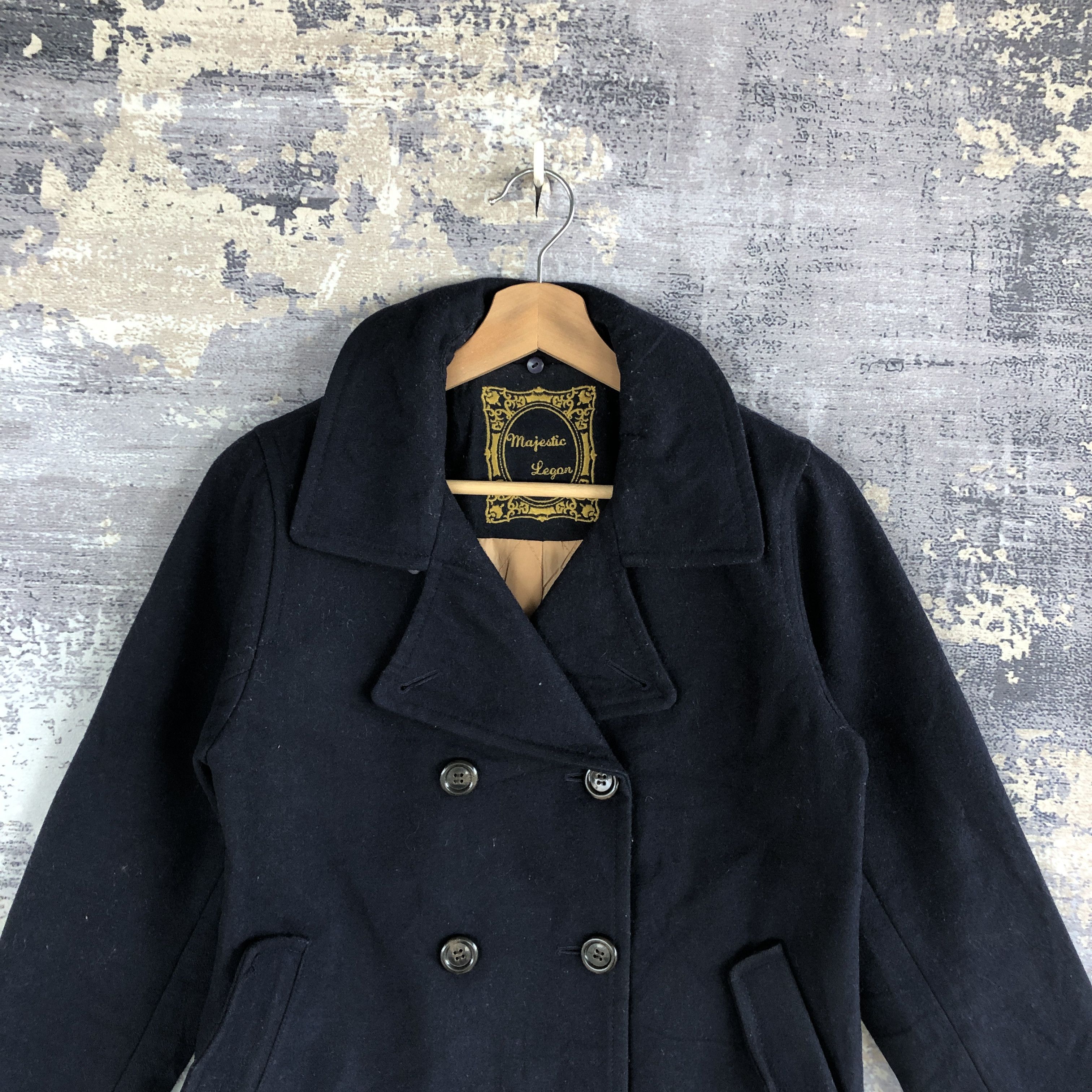 Japanese Brand × Vintage Vintage Majestic Legon Peacoat Double Breasted Wool Jacket Size US S / EU 44-46 / 1 - 3 Thumbnail