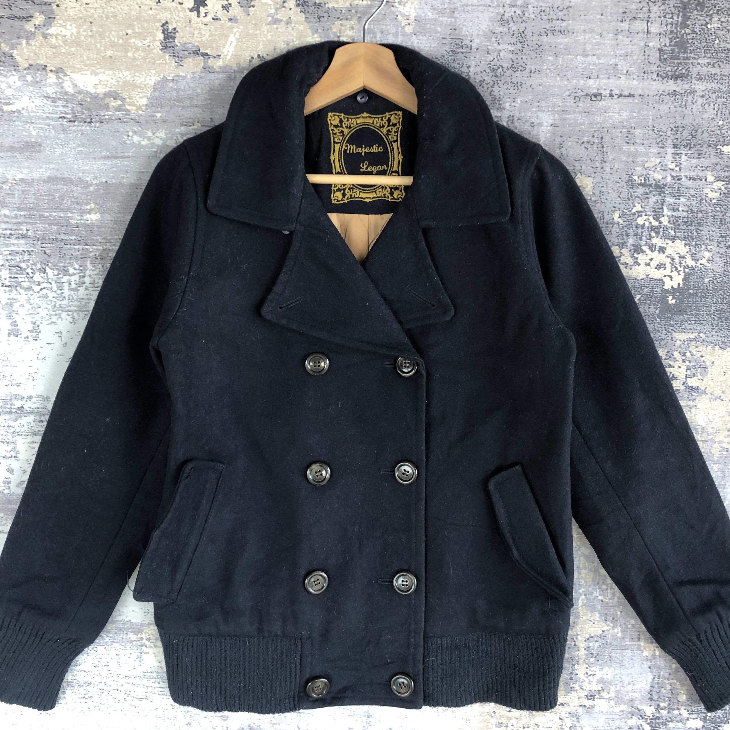 Japanese Brand × Vintage Vintage Majestic Legon Peacoat Double Breasted Wool Jacket Size US S / EU 44-46 / 1 - 4 Thumbnail