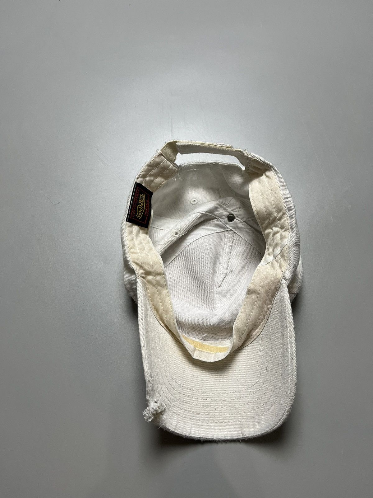 Other Vintage Von Dutch White Denim Hat Celebrity Worn Size ONE SIZE - 5 Thumbnail