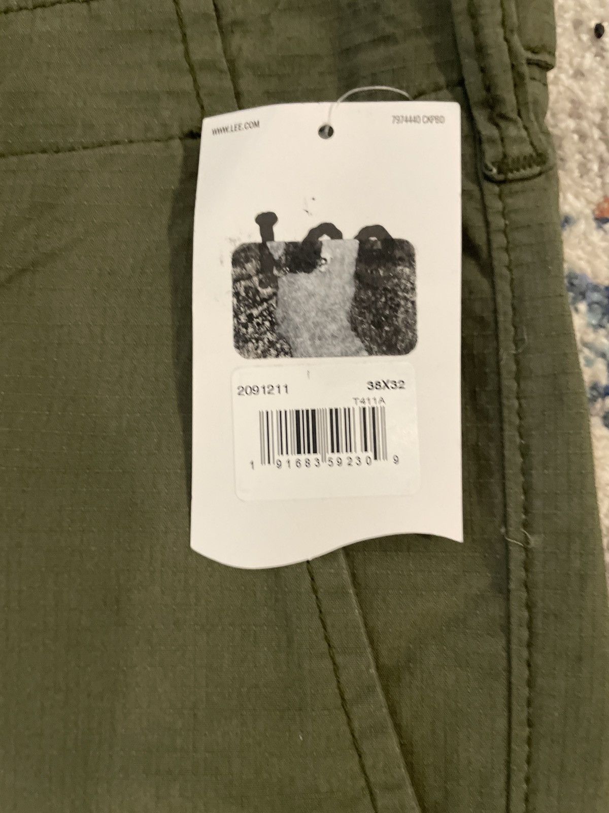 Lee Military Green Cargo Pants Workwear Size US 38 / EU 54 - 3 Thumbnail