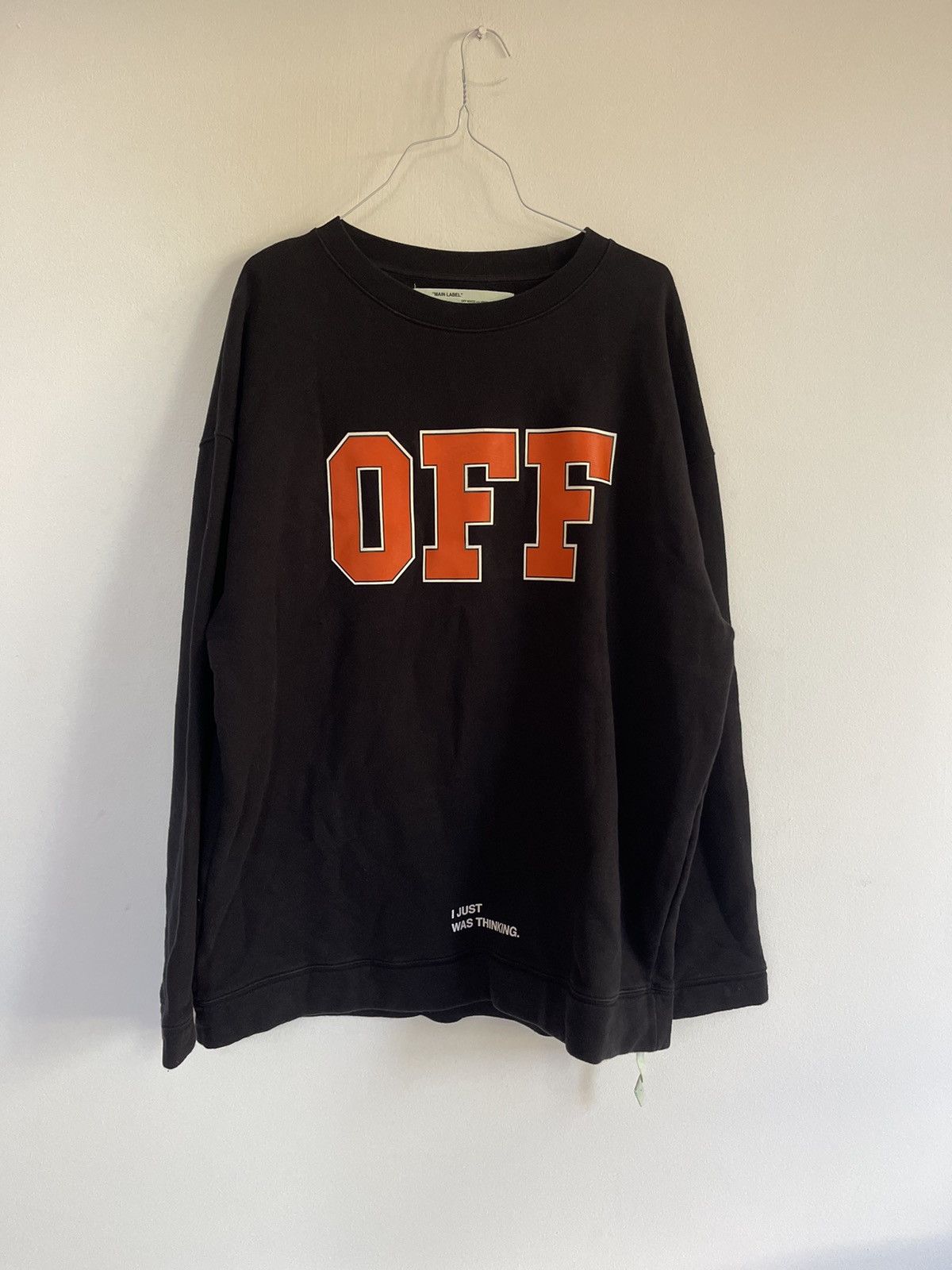 Off white “off” big Logo sweatshirt