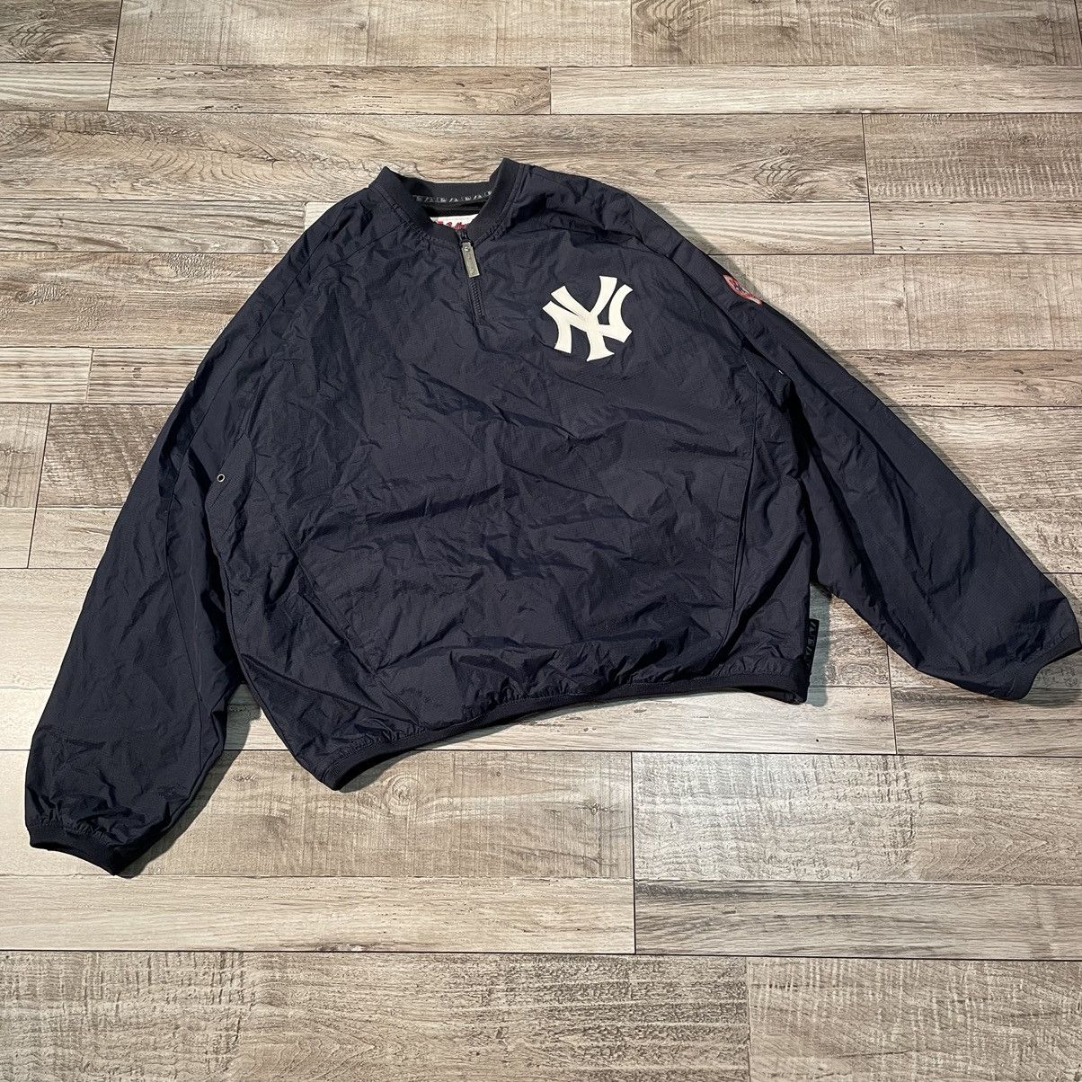 Yankees Satin Jacket Women's New York Yankees Majestic Navy
