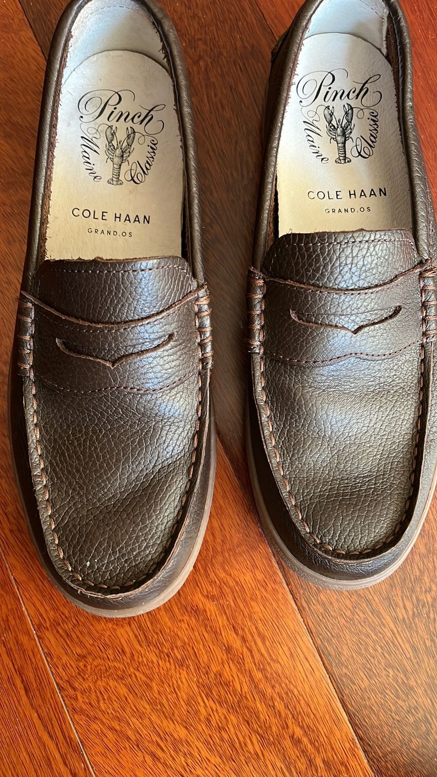 Cole Haan COLE HAAN Grand Os Pinch Marine Brown Leather Boat Loafers Size US 7.5 / EU 40-41 - 3 Thumbnail
