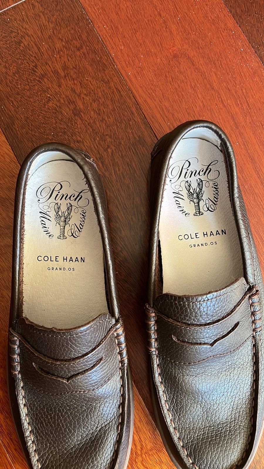 Cole Haan COLE HAAN Grand Os Pinch Marine Brown Leather Boat Loafers Size US 7.5 / EU 40-41 - 2 Thumbnail