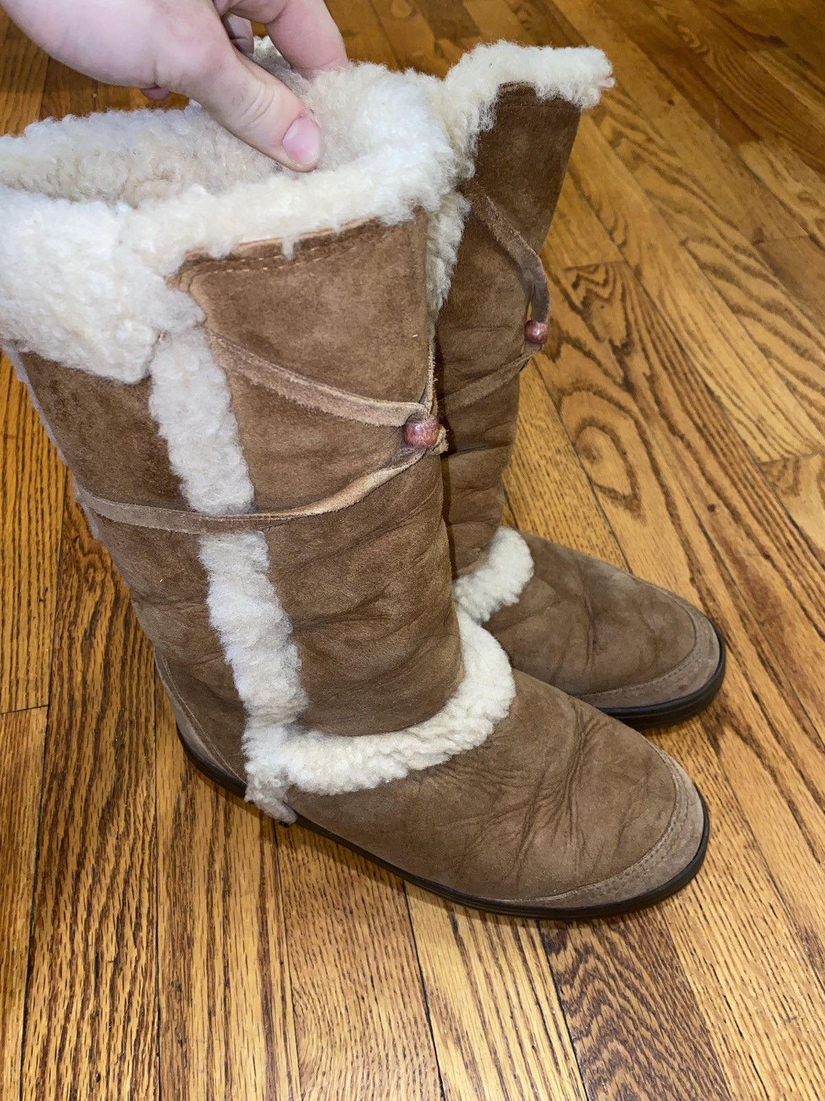 Designer × Ugg × Vintage UGG Nightfall Shearling Boots Size US 6 / IT 36 - 3 Thumbnail