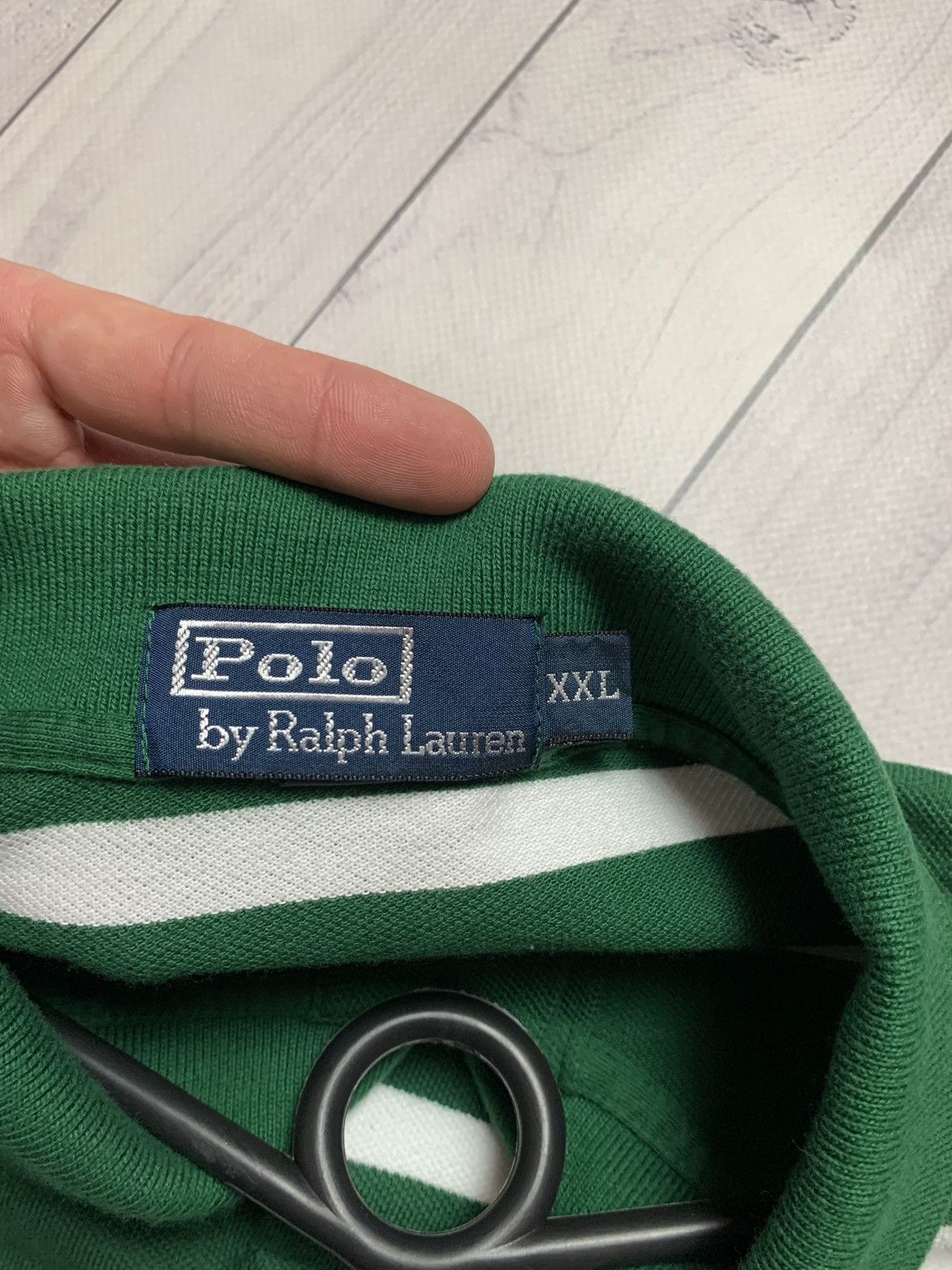 Vintage Vintage rugby jersey Polo Ralph Lauren green striped XXL Size US XXL / EU 58 / 5 - 5 Thumbnail