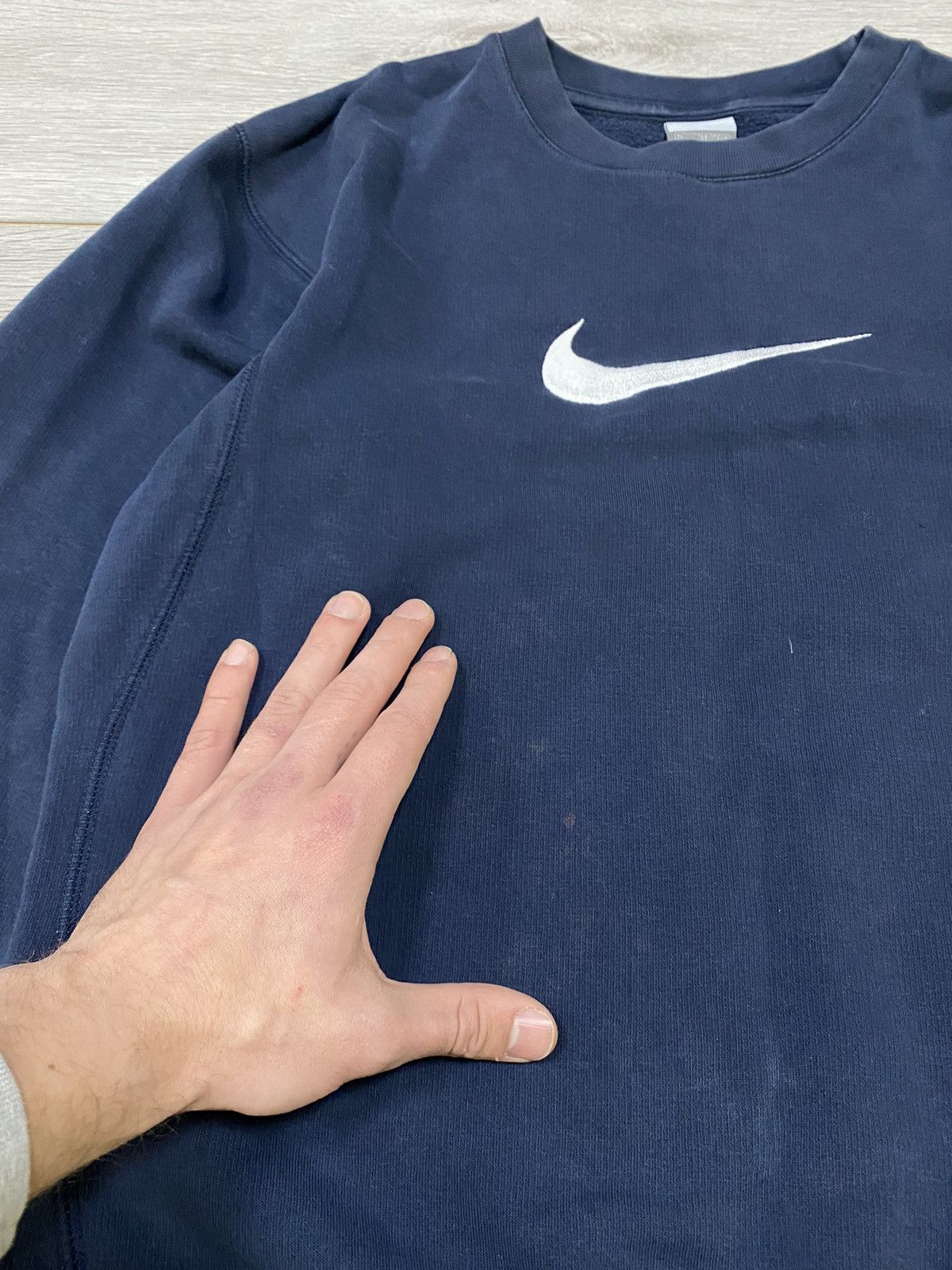 Nike Nike vintage big swoosh sweatshirt Size US S / EU 44-46 / 1 - 7 Thumbnail