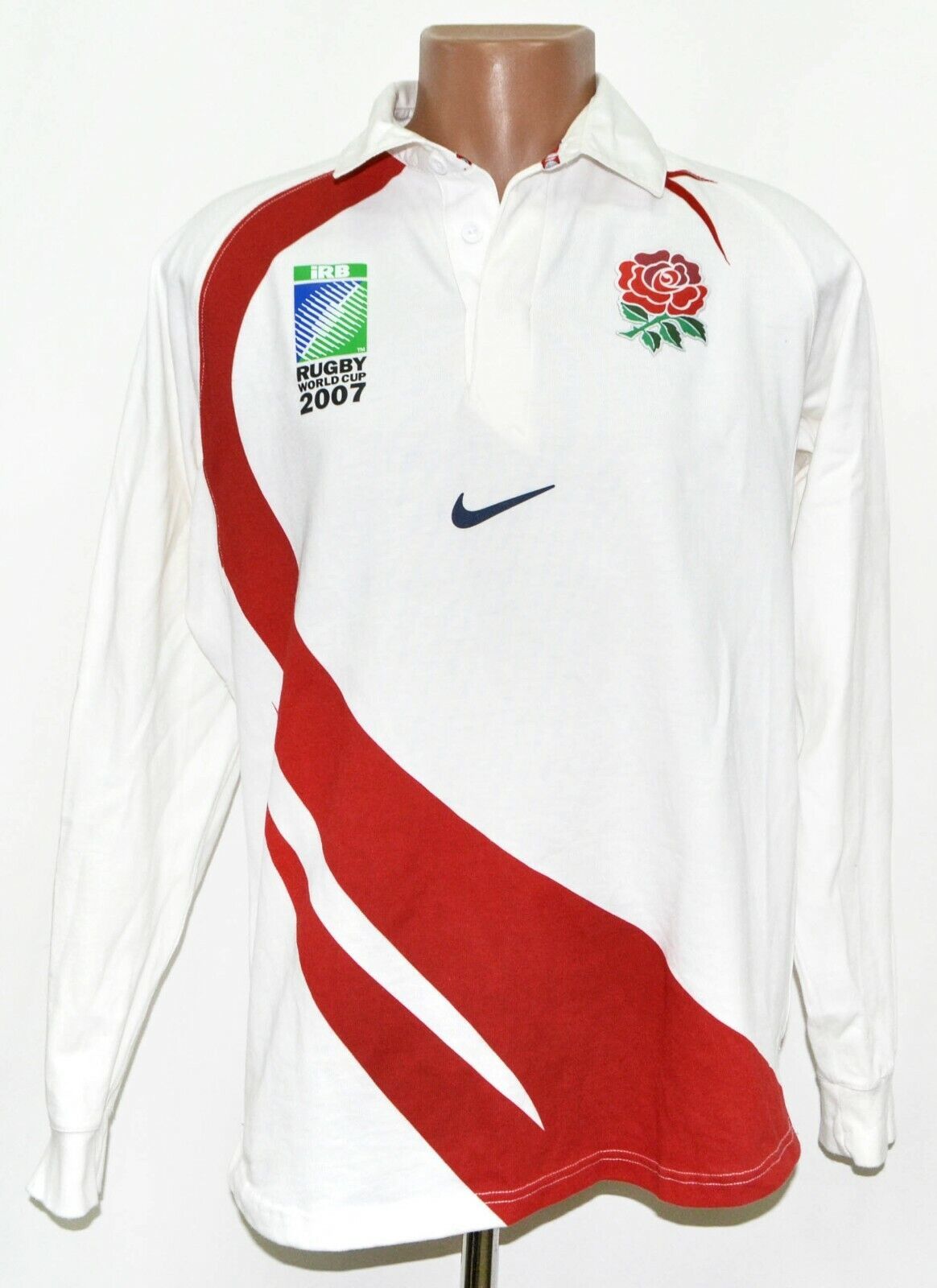 ENGLAND 2007 RUGBY UNION SHIRT NIKE SIZE L ADULT