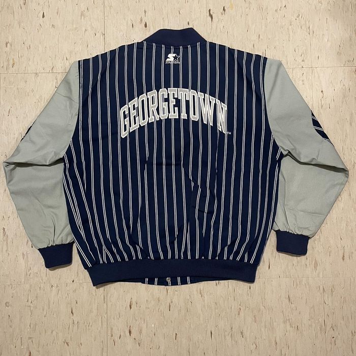 Starter Vintage Men's Starter Hoyas Pinstripe Jacket Grailed