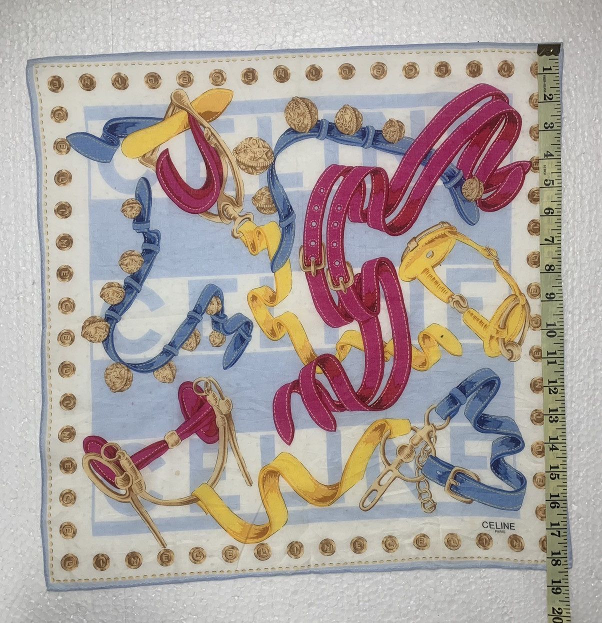 Celine Celine Handkerchief Neckerchief Pocketsquares Size ONE SIZE - 8 Thumbnail