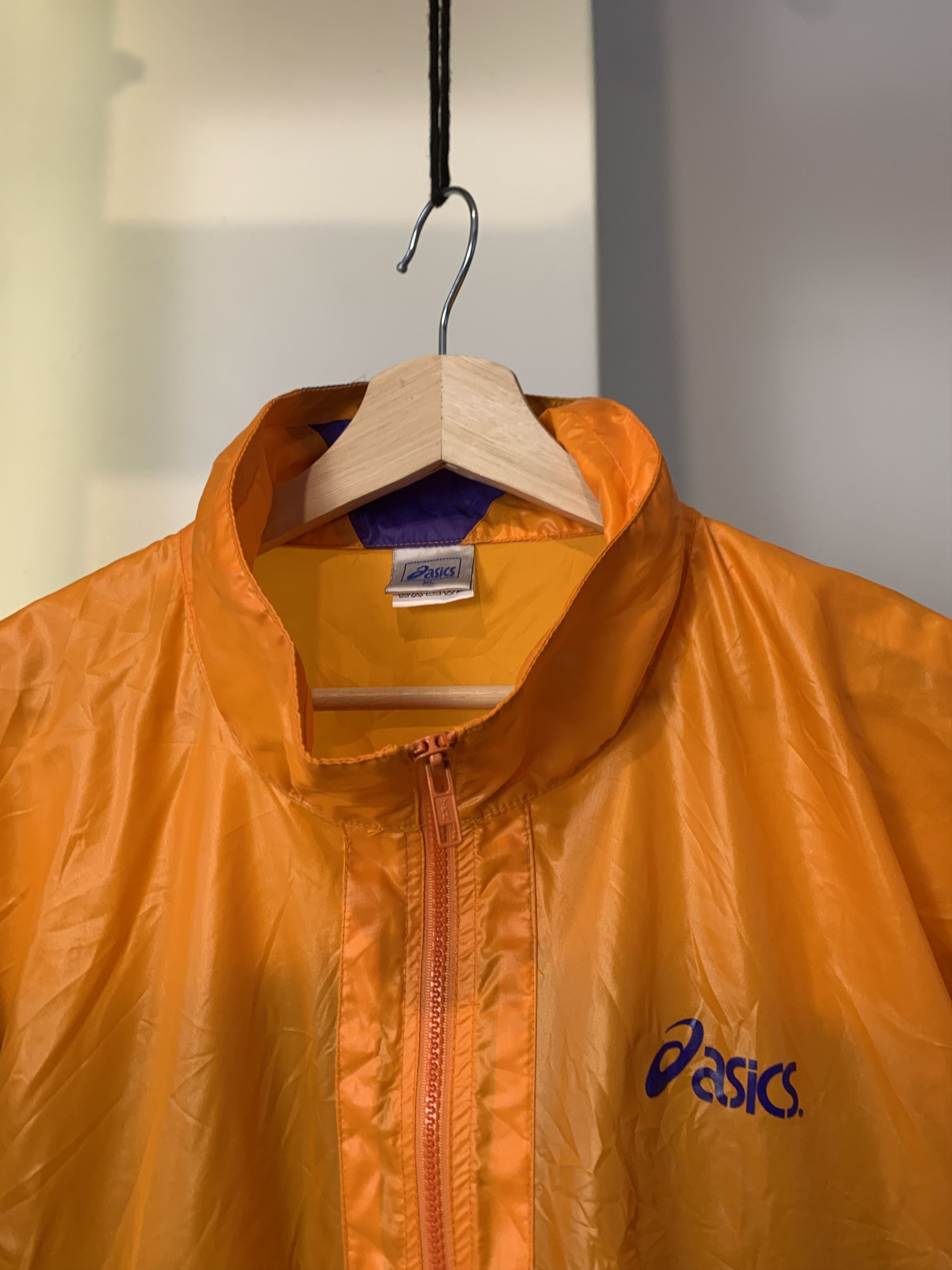 Asics × Japanese Brand × Vintage 90s Asics Windbreaker Jacket Size US XL / EU 56 / 4 - 3 Thumbnail