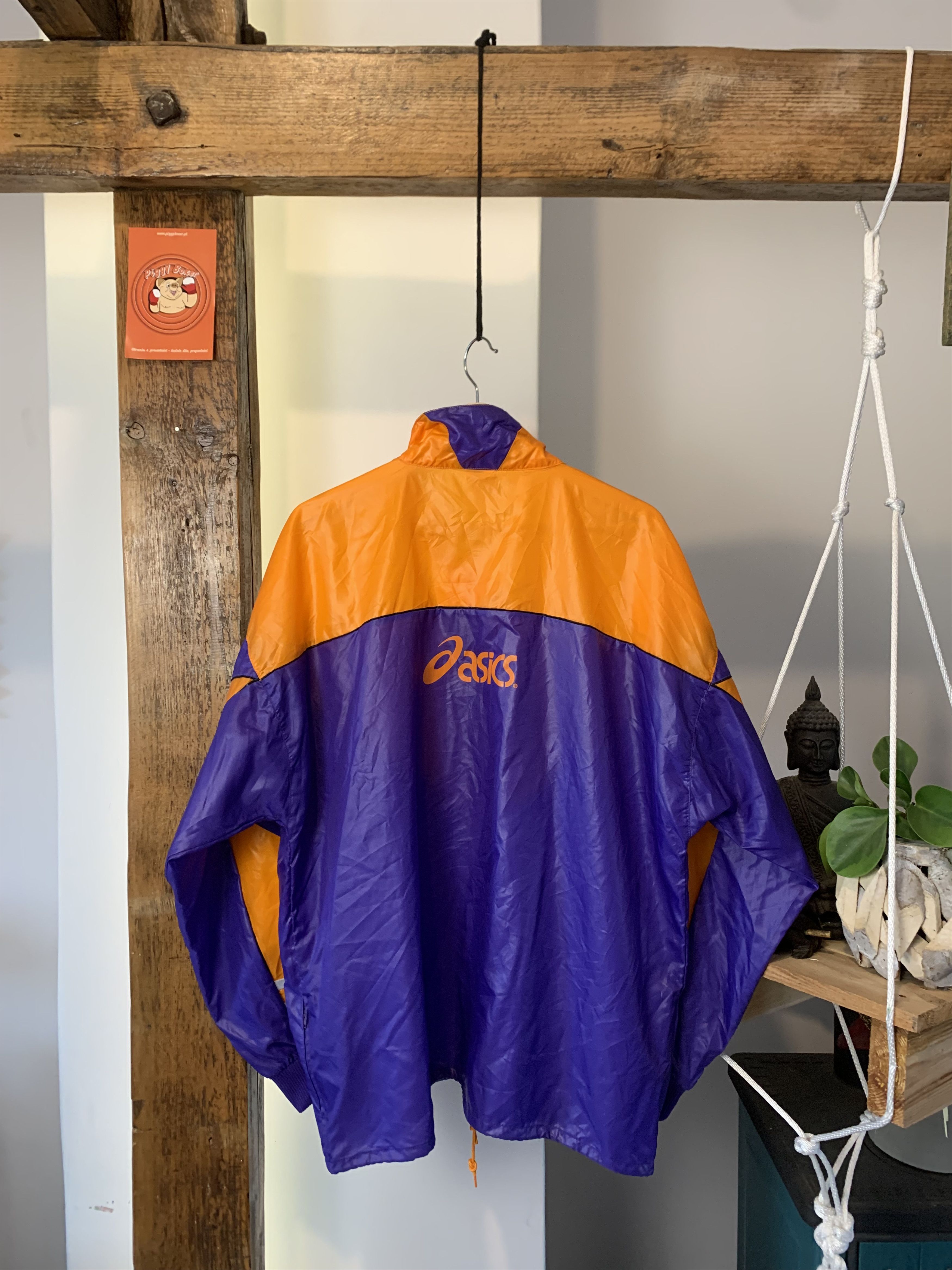 Asics × Japanese Brand × Vintage 90s Asics Windbreaker Jacket Size US XL / EU 56 / 4 - 2 Thumbnail