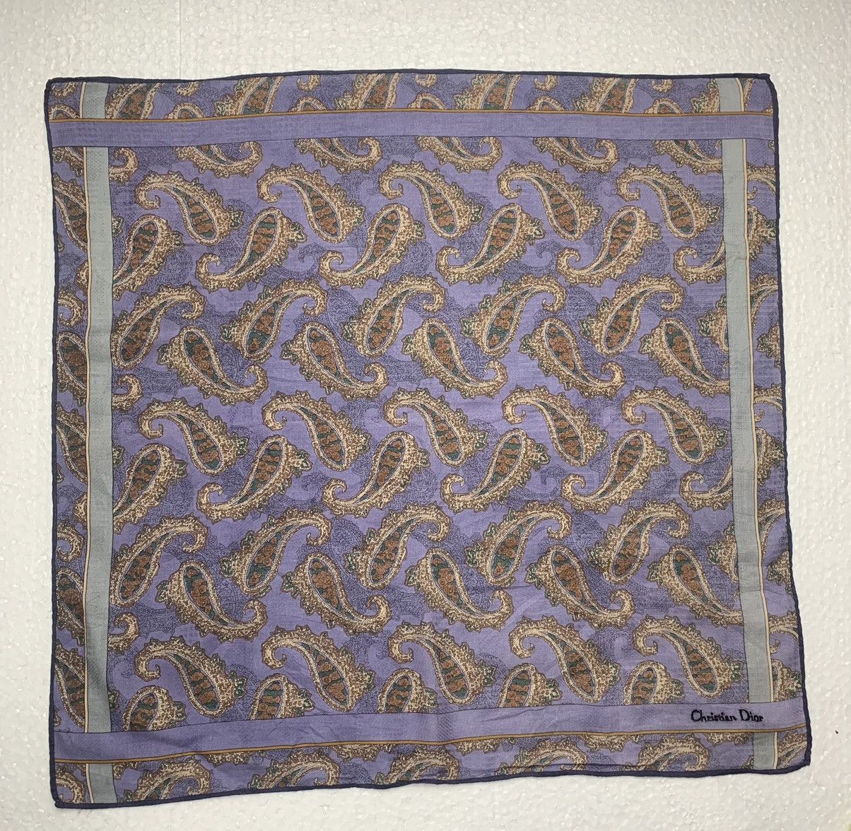 Christian Dior Monsieur Christian Dior Paisley Handkerchief Pocketsquares Size ONE SIZE - 4 Thumbnail