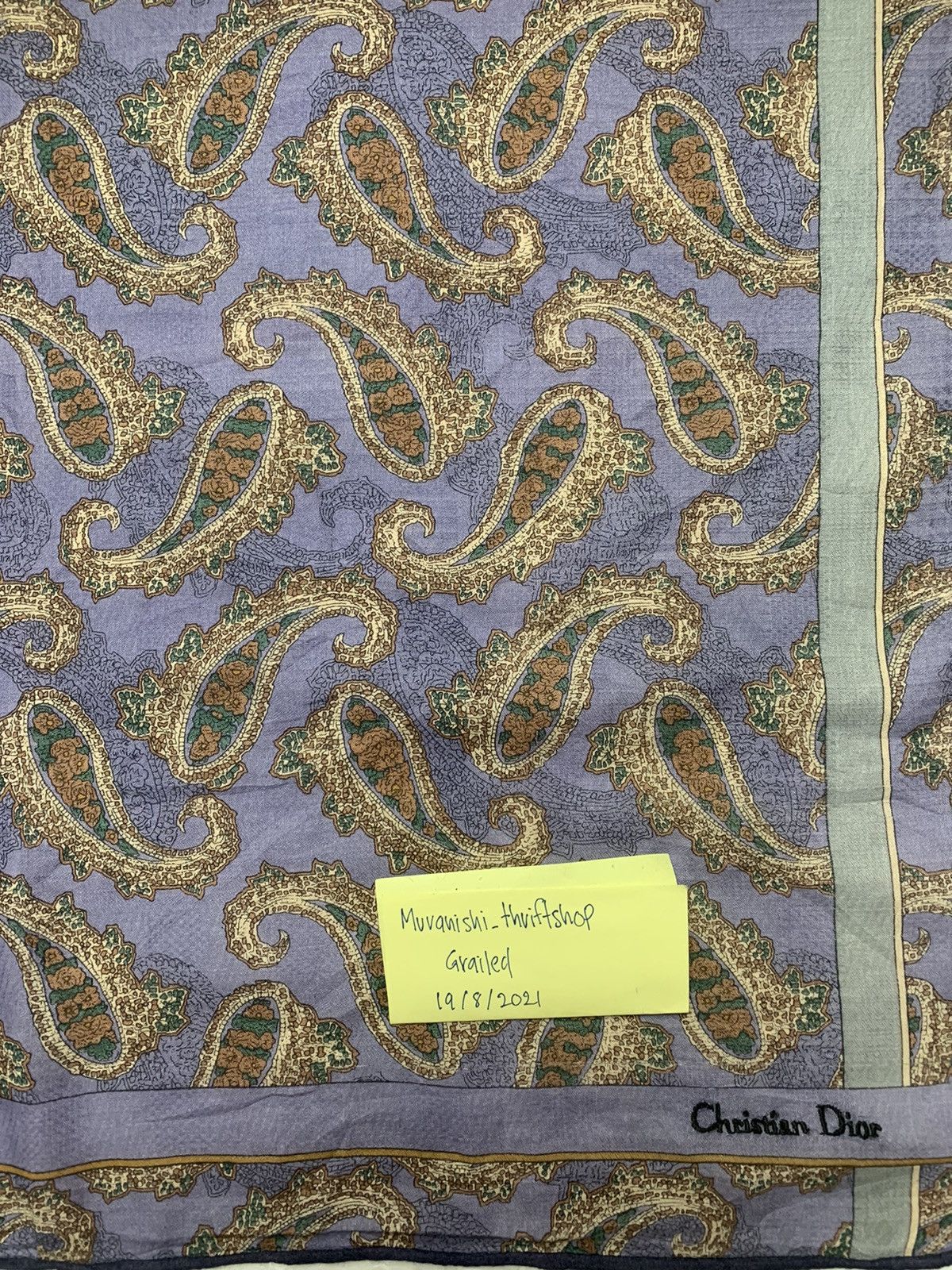 Christian Dior Monsieur Christian Dior Paisley Handkerchief Pocketsquares Size ONE SIZE - 3 Thumbnail