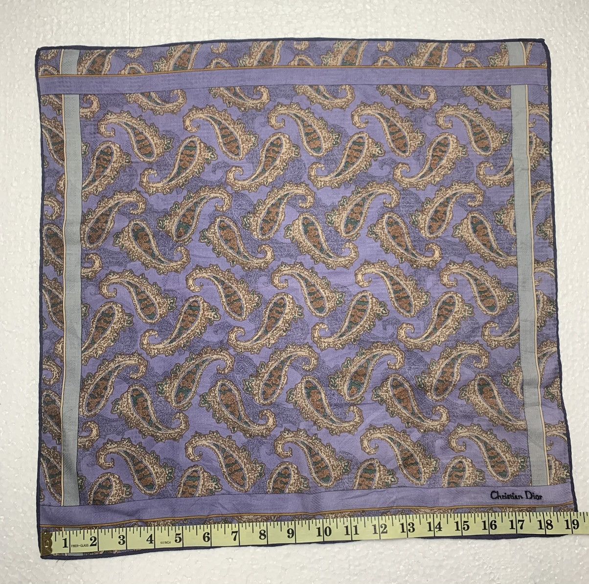 Christian Dior Monsieur Christian Dior Paisley Handkerchief Pocketsquares Size ONE SIZE - 7 Thumbnail