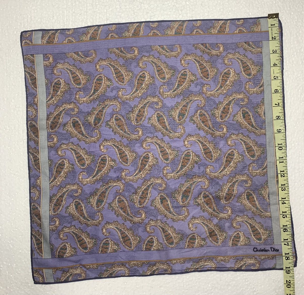 Christian Dior Monsieur Christian Dior Paisley Handkerchief Pocketsquares Size ONE SIZE - 8 Thumbnail